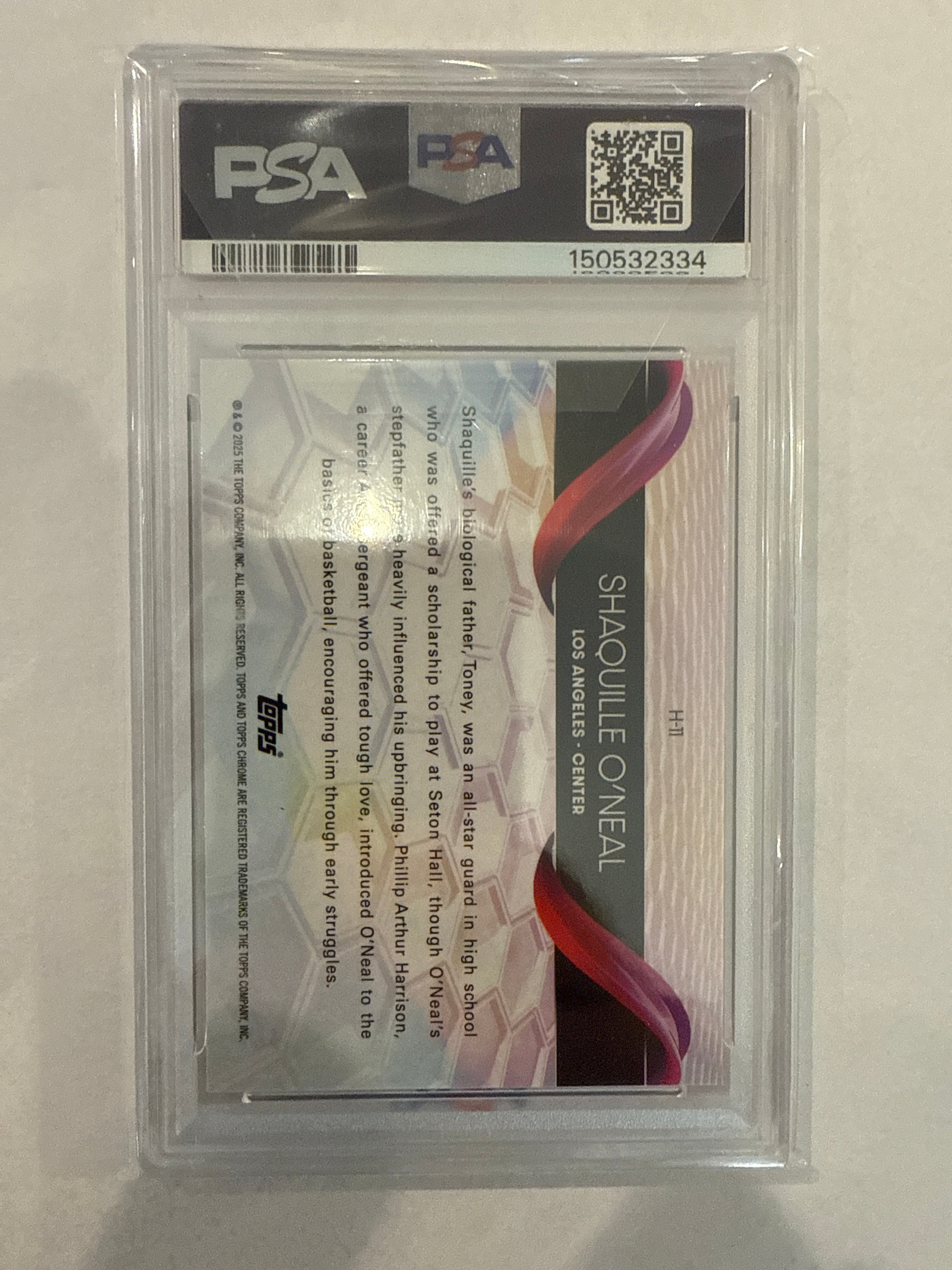 2024 Topps Chrome Shaquille ONeal Helix PSA 10