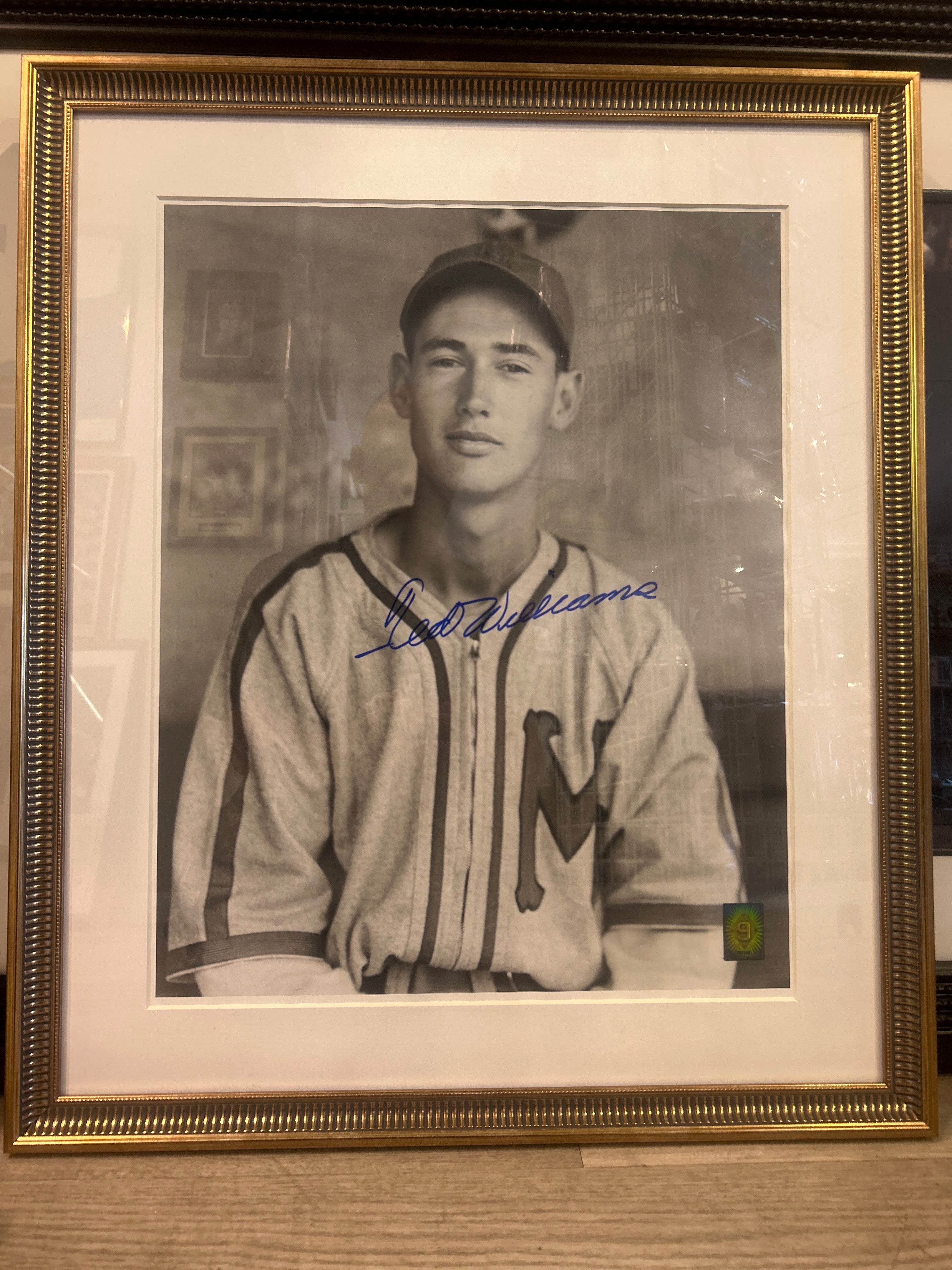 Ted Williams Minneapolis Millers Autographed Framed Photo JSA Certified