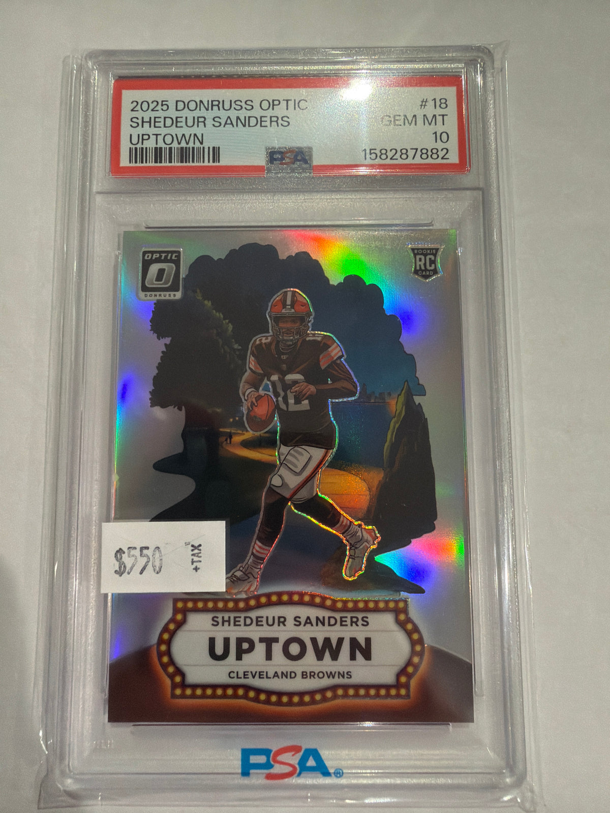 2025 Donruss Optic Uptown Shedeur Sanders PSA 10