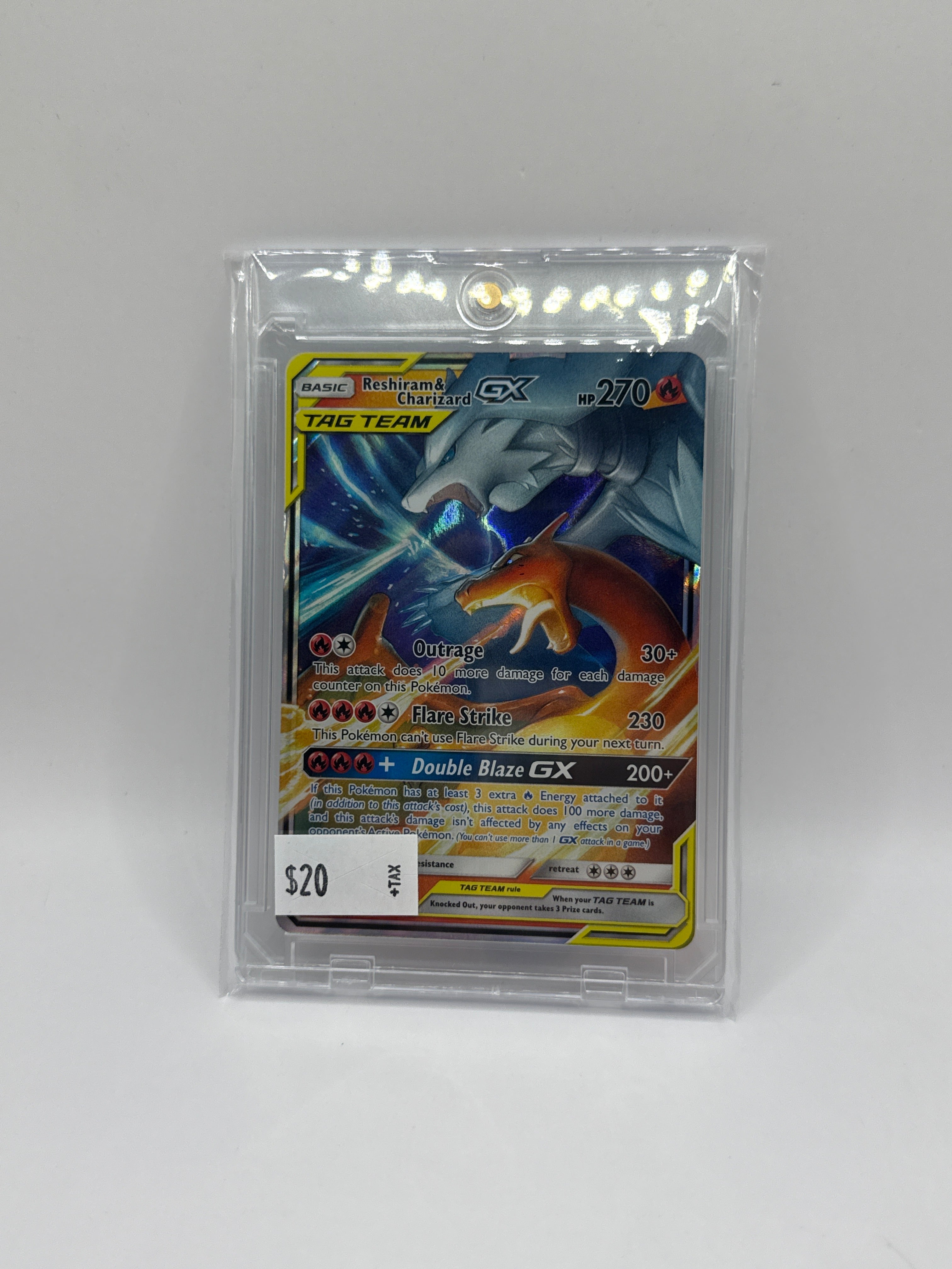 Unbroken Bonds holo Reshiram/Charizard GX Tag team