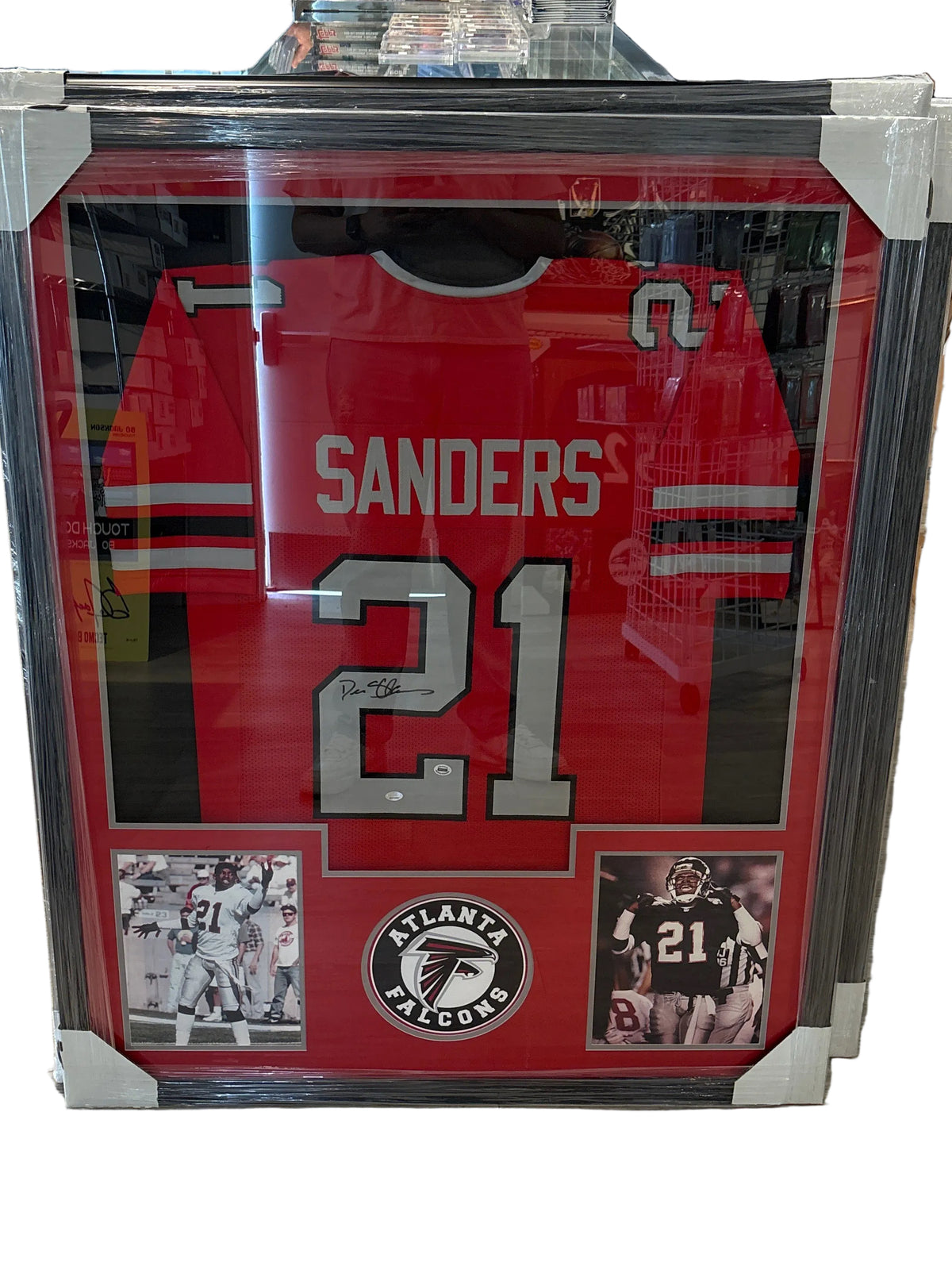 Barry Sanders Autographed Framed Jersey