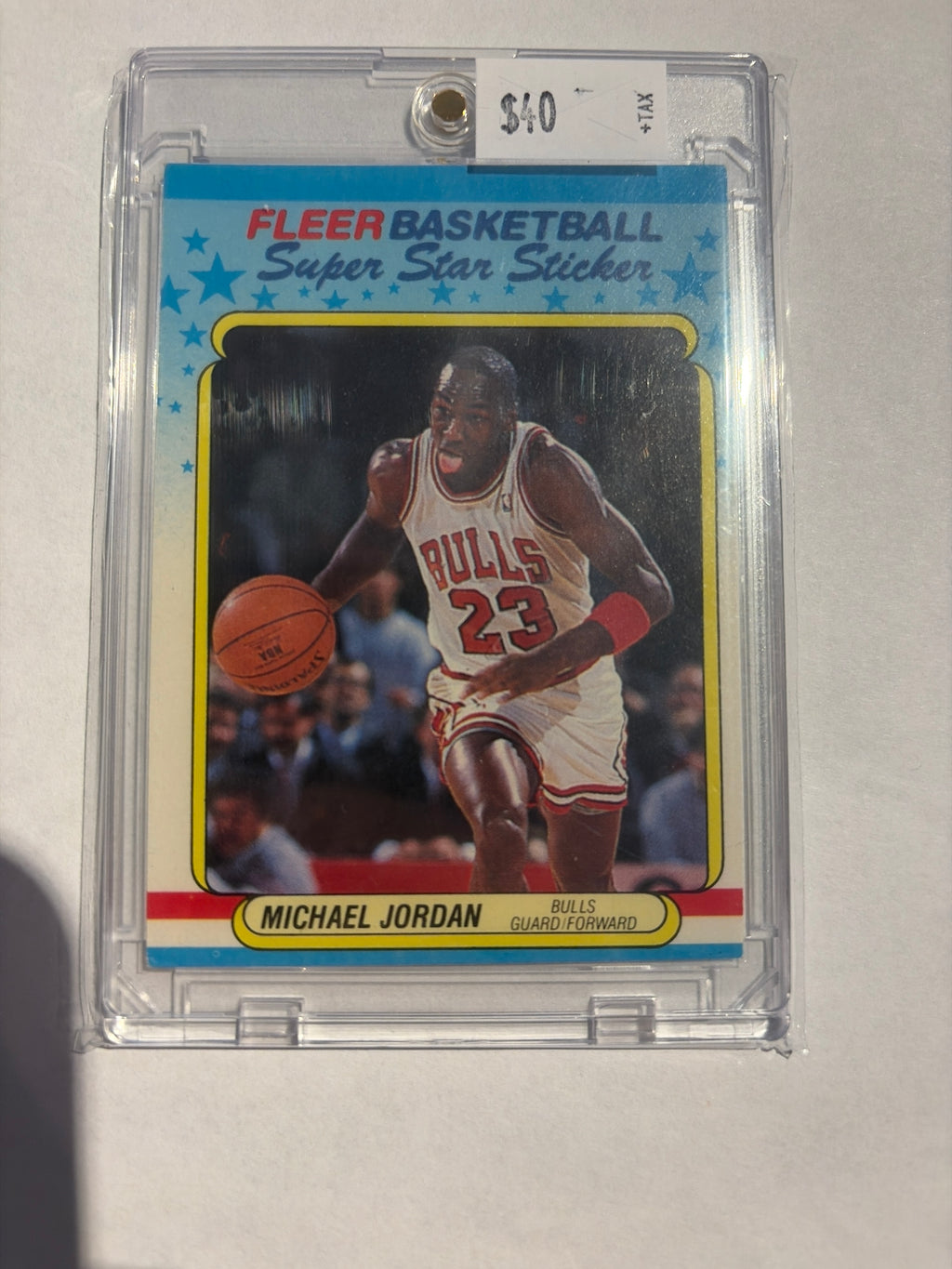 1988 Fleer basketball super star sticker Micheal Jordan 7/11