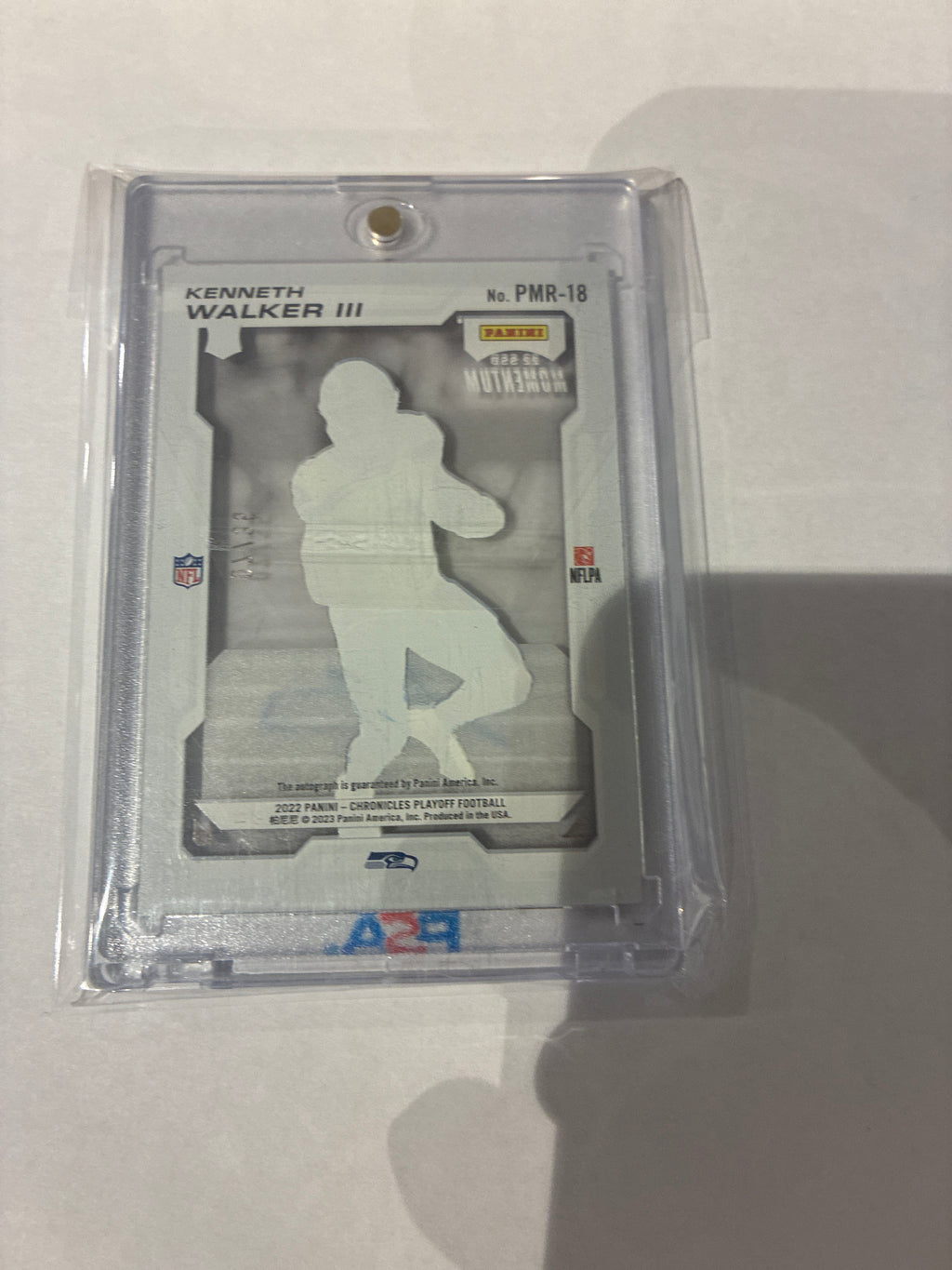 2022 Panini Playoff Momentum Kenneth walker lll auto 7/35