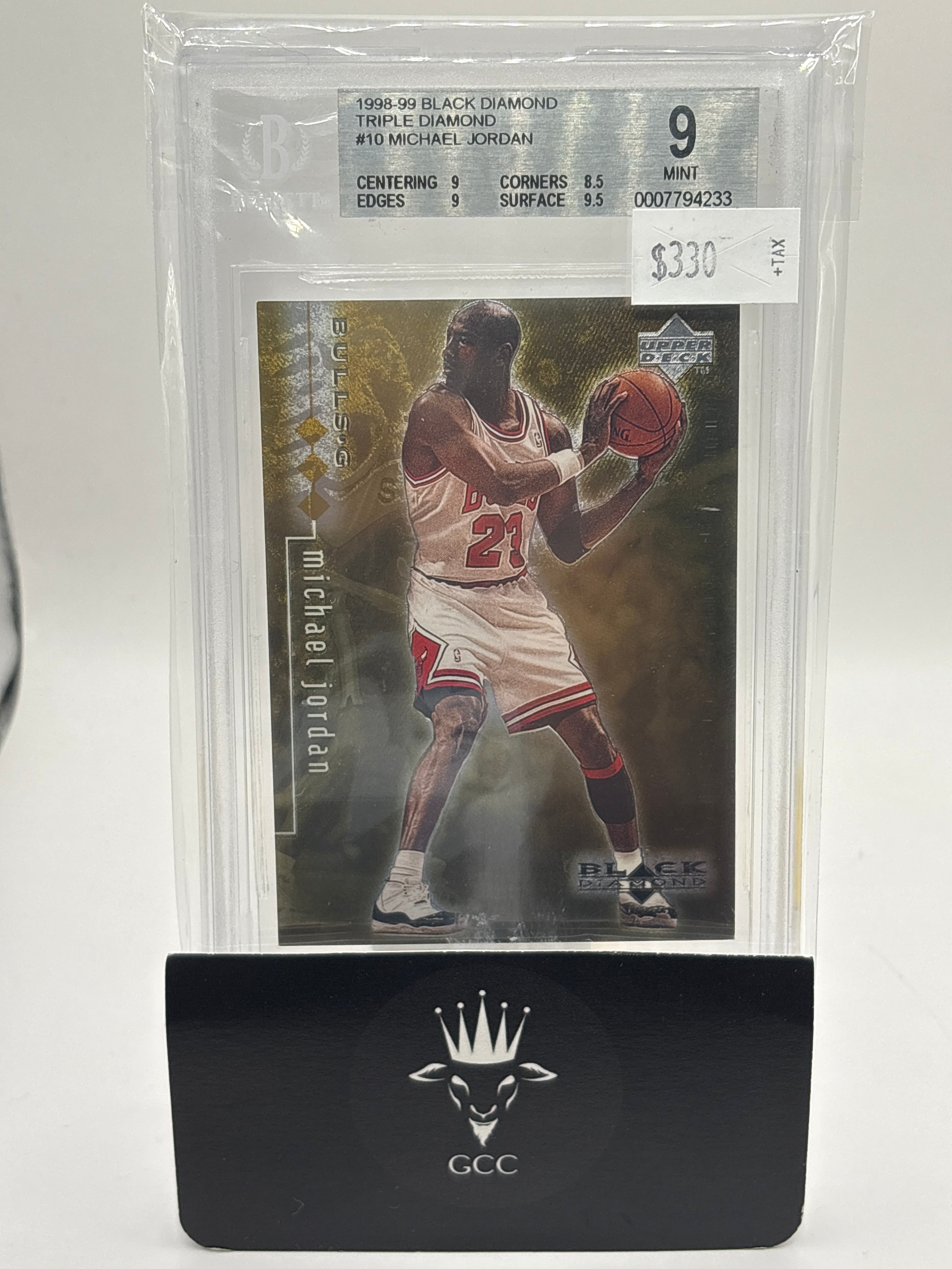 1998-99 Upper Deck Black Diamond Michael Jordan #10 Beckett 9