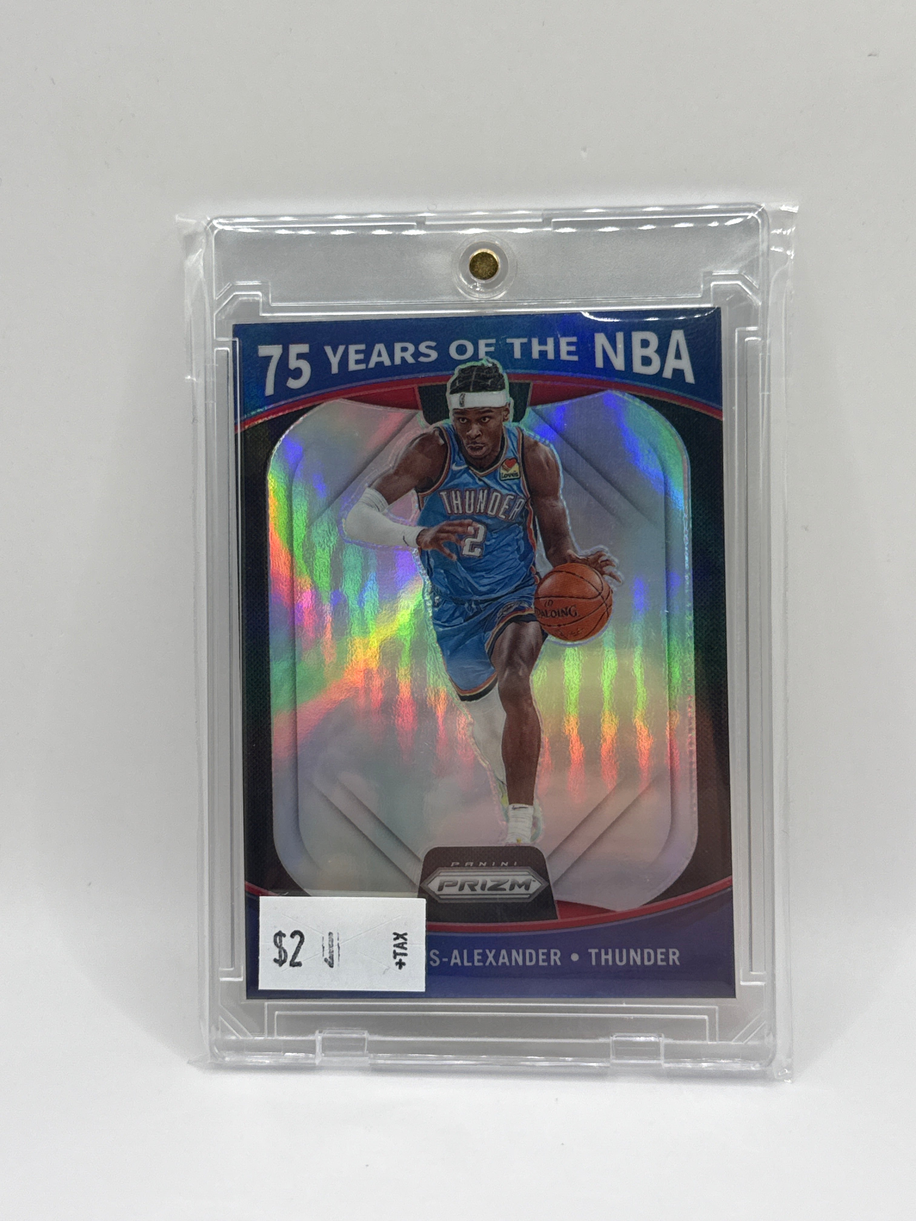 2021 Prizm Shai Gilgeous Alexander 75 Years of the NBA Refractor