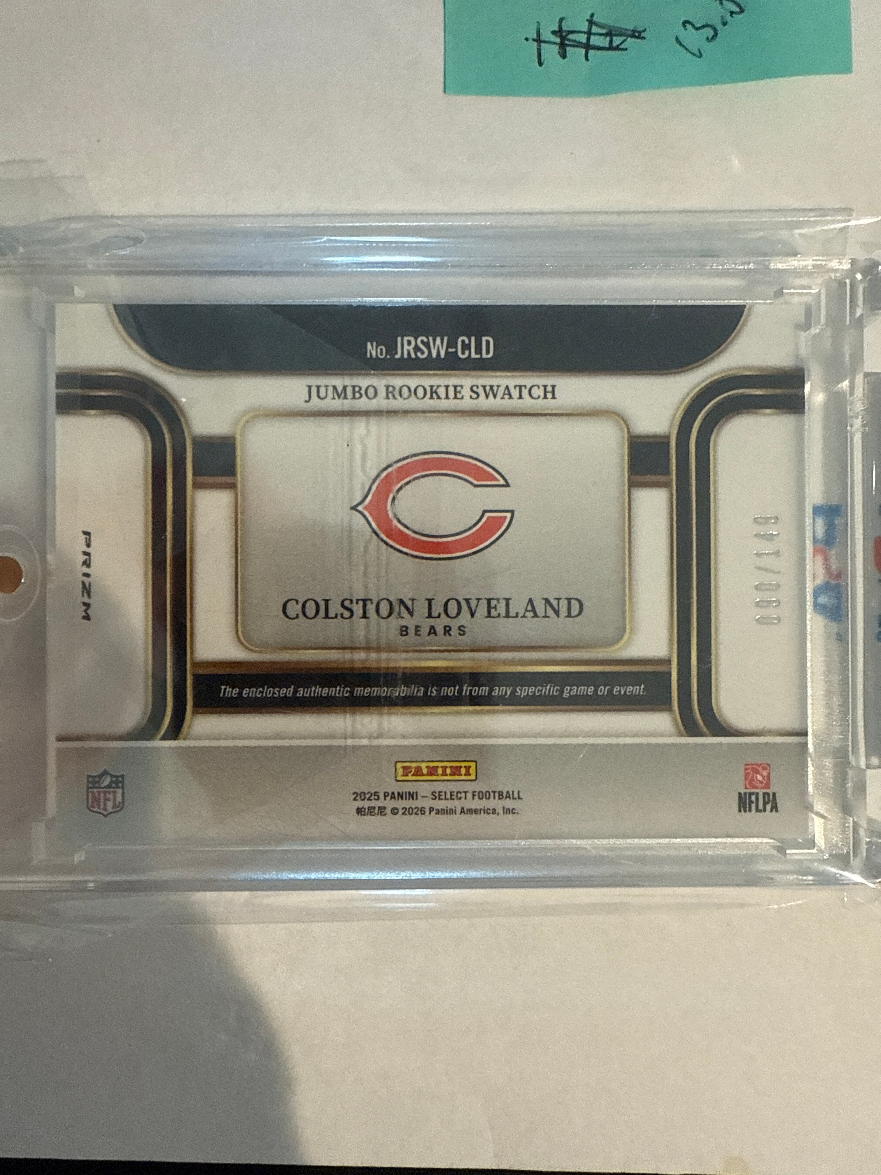 2025 Select Colston Loveland Patch 90/149