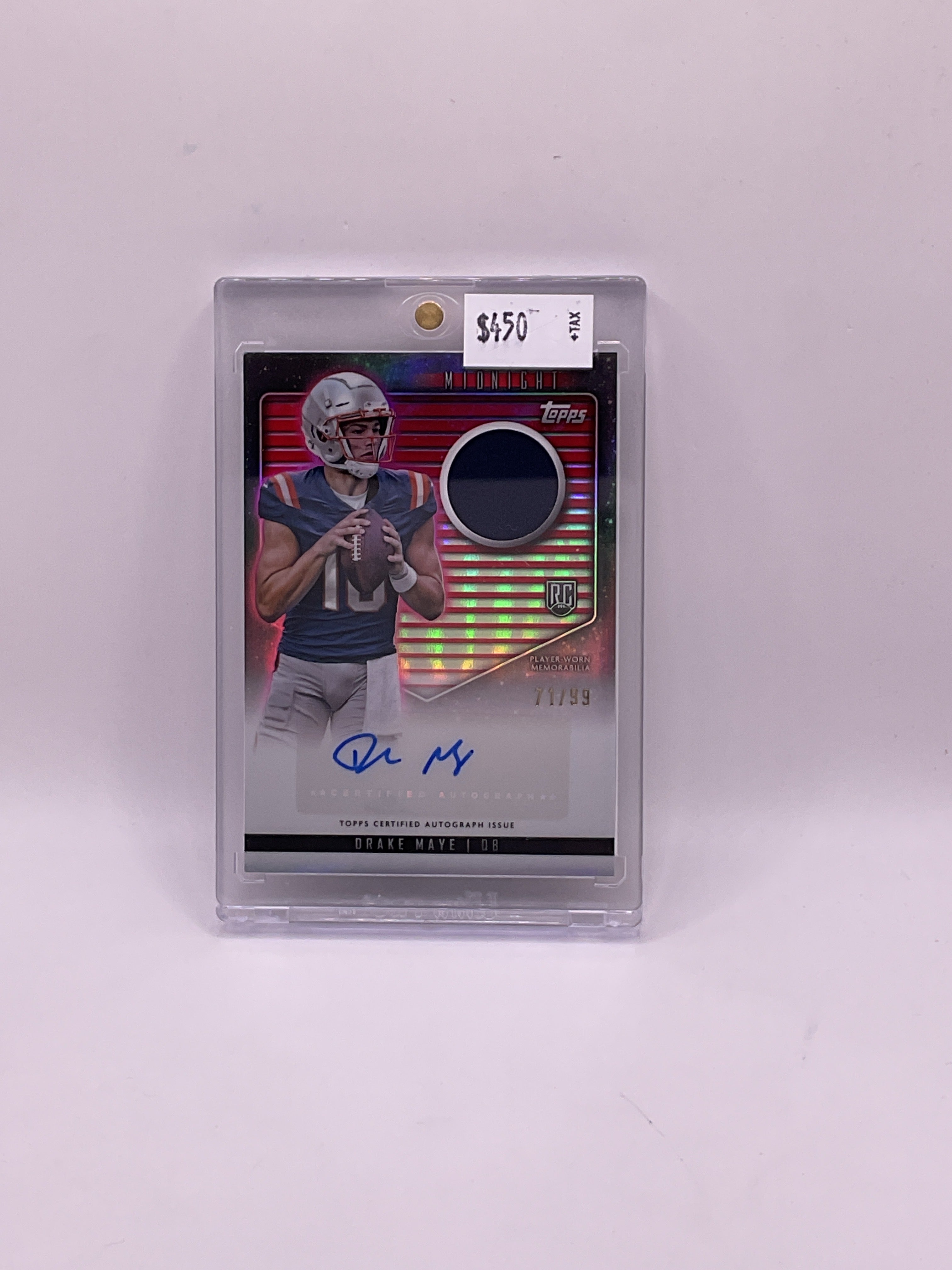 2024 Topps Midnight Rookie Jersey Autographs Drake Maye Twilight 71/99