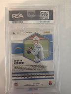 2021 Mosiac and Justin Herbert blue fluorescent PSA10￼