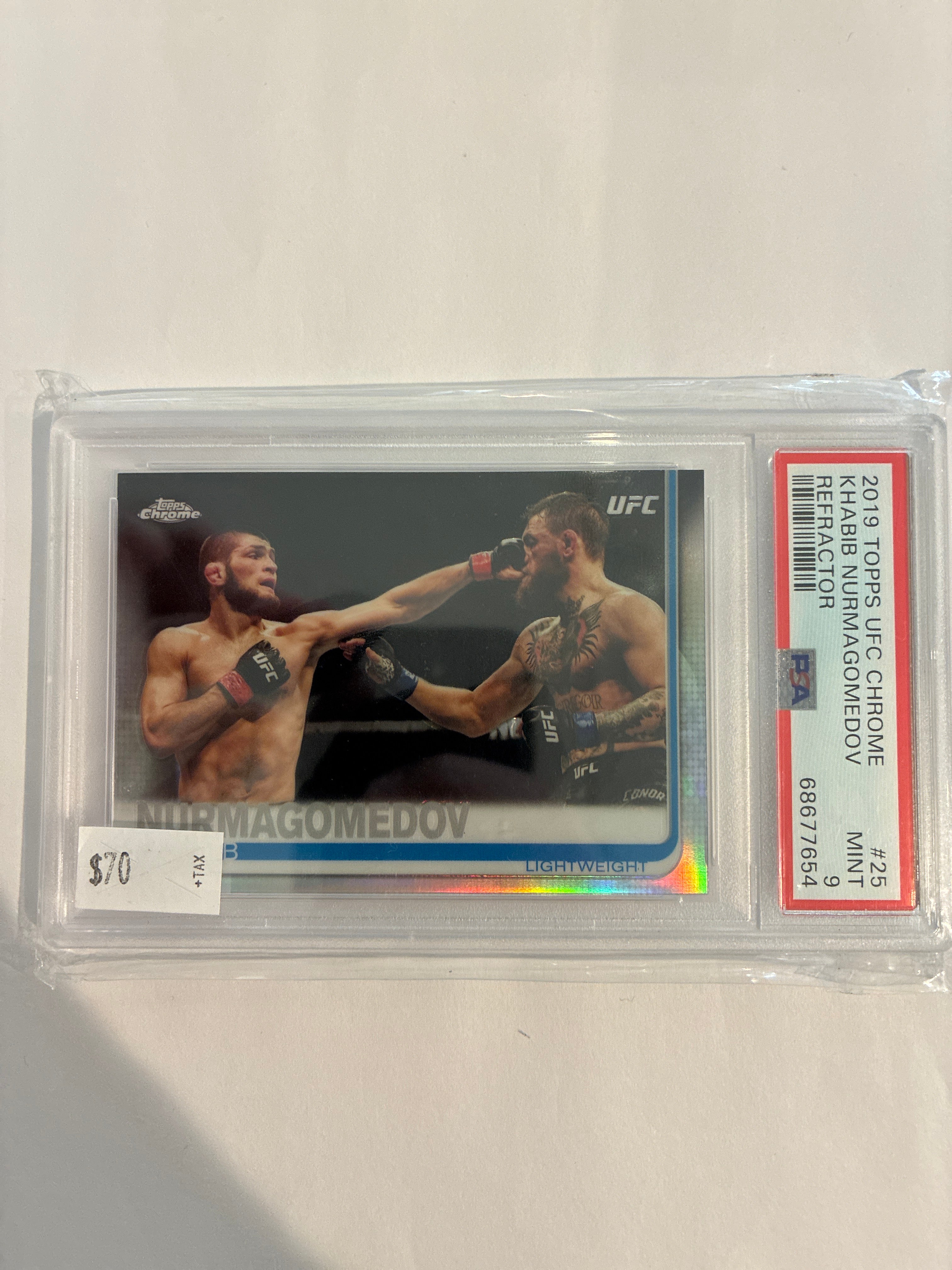2019 Topps UFC Chrome Khabib Nurmagomedov Ref. #25 PSA 9
