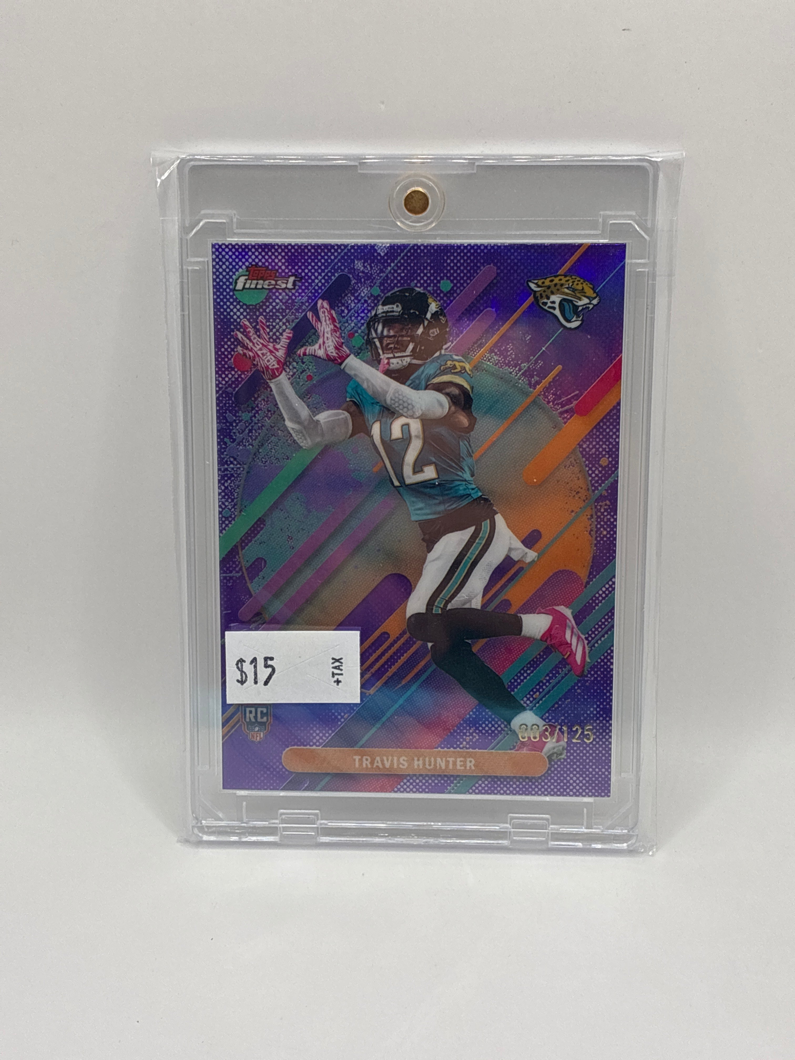 2025 Topps Finest Travis Hunter Purple Rookie 003/125 #214