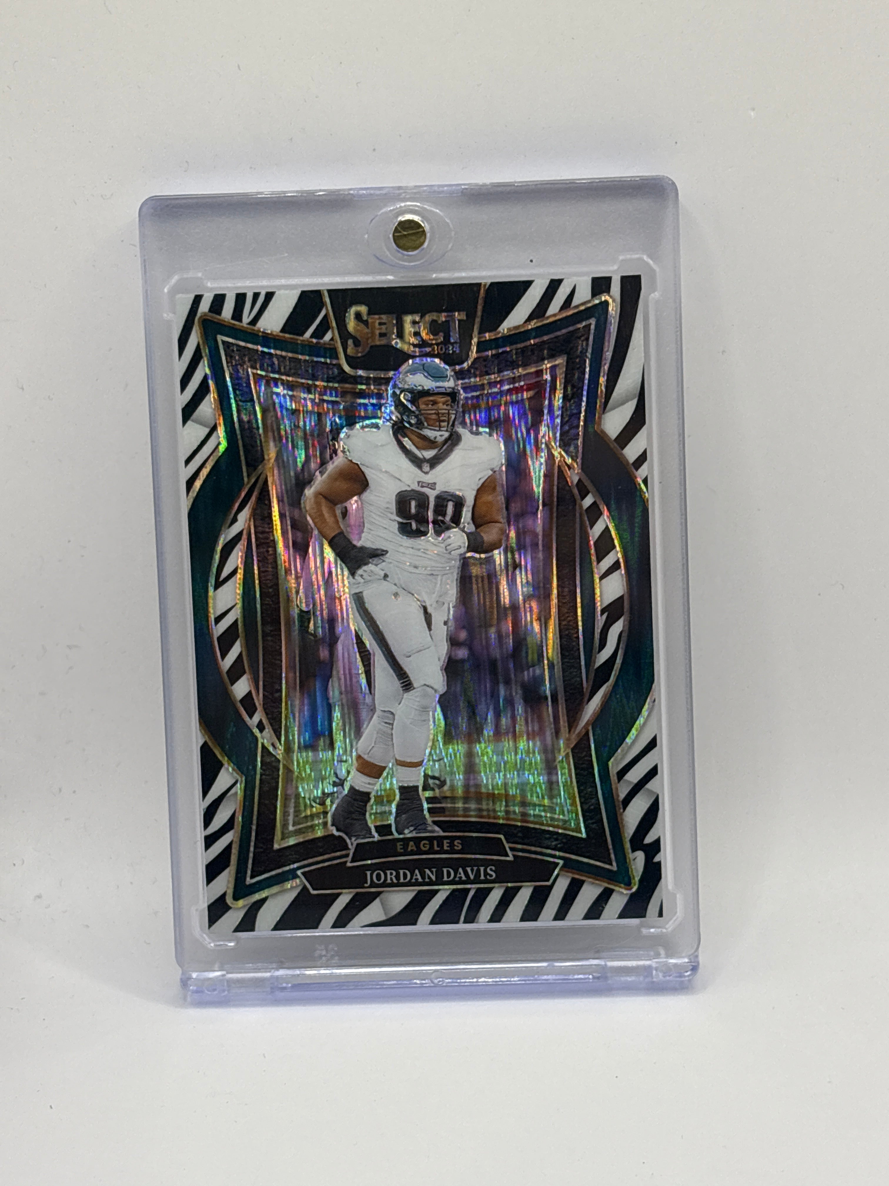 JORDAN DAVIS 2024 Select Concourse Level Zebra Shock Prizm Eagles #72