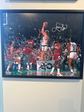 Larry Bird Autographed Framed picture PSA Certified