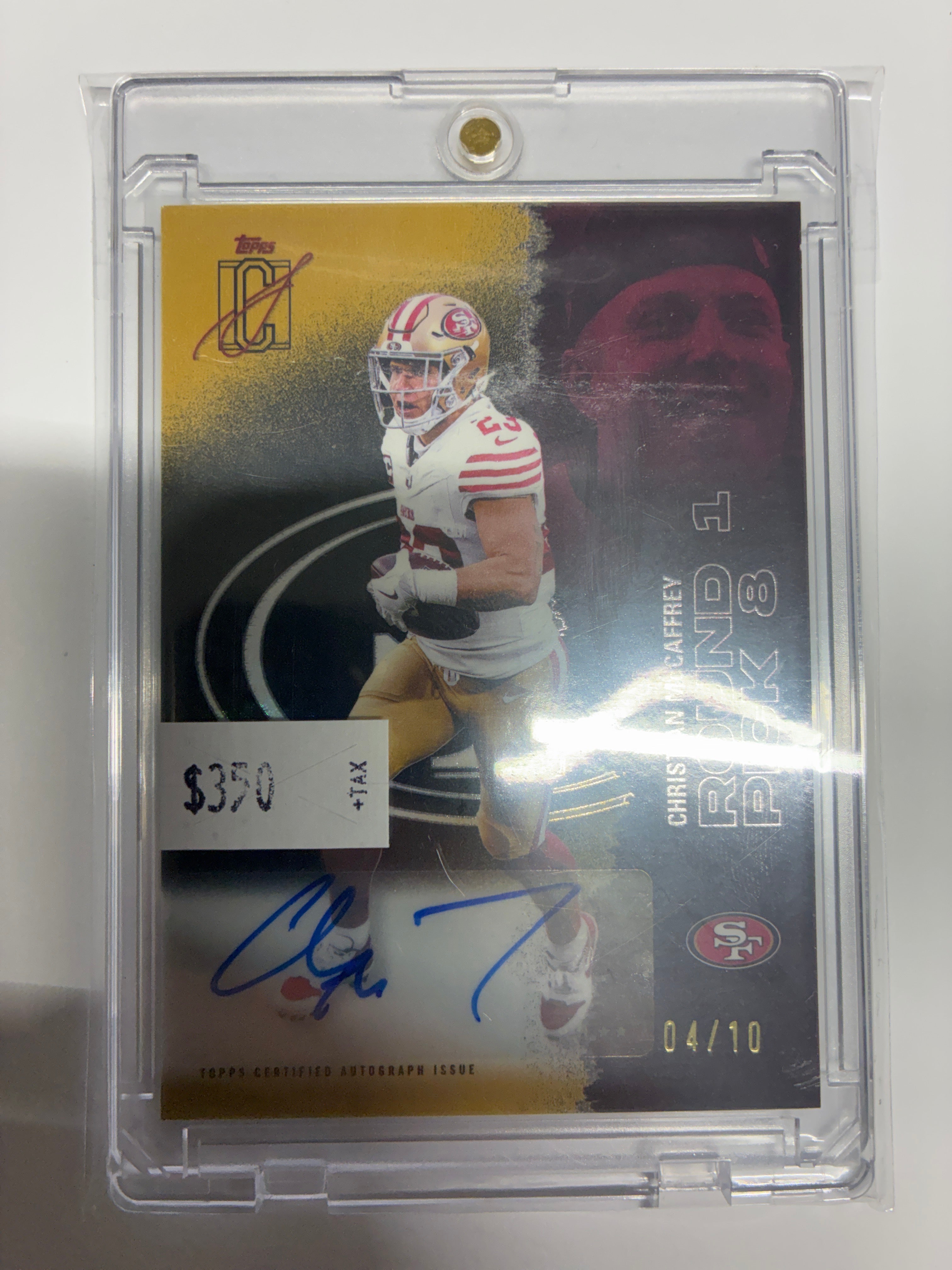 2025 Topps Signature Class Christian McCaffrey #49 Yellow 04/10