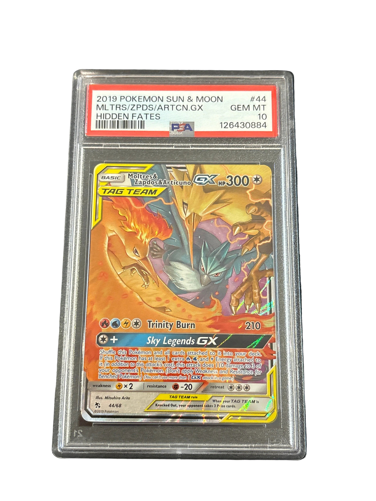2019 Pokemon Sun and Moon MLTRS/ZPDS/ARTCN.GX Hidden Fates PSA 10