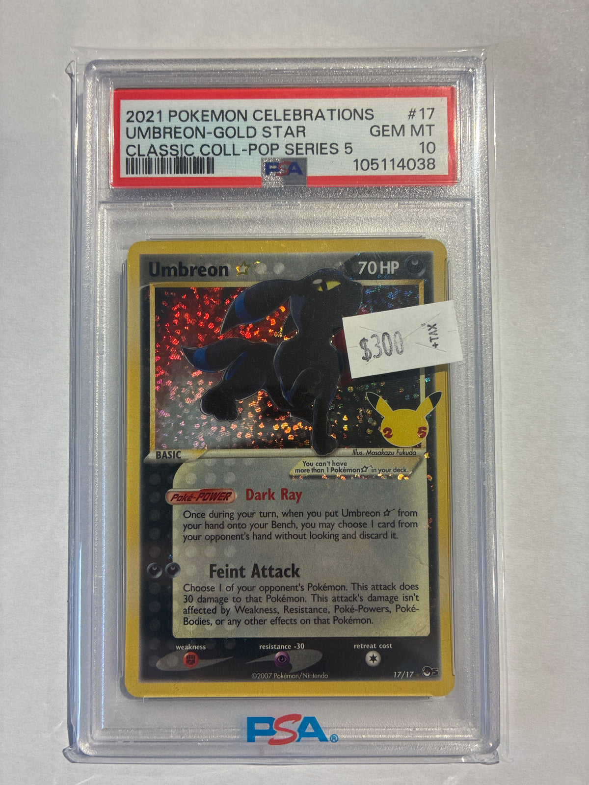 Umbreon 25th Anniversary 17/17 PSA10