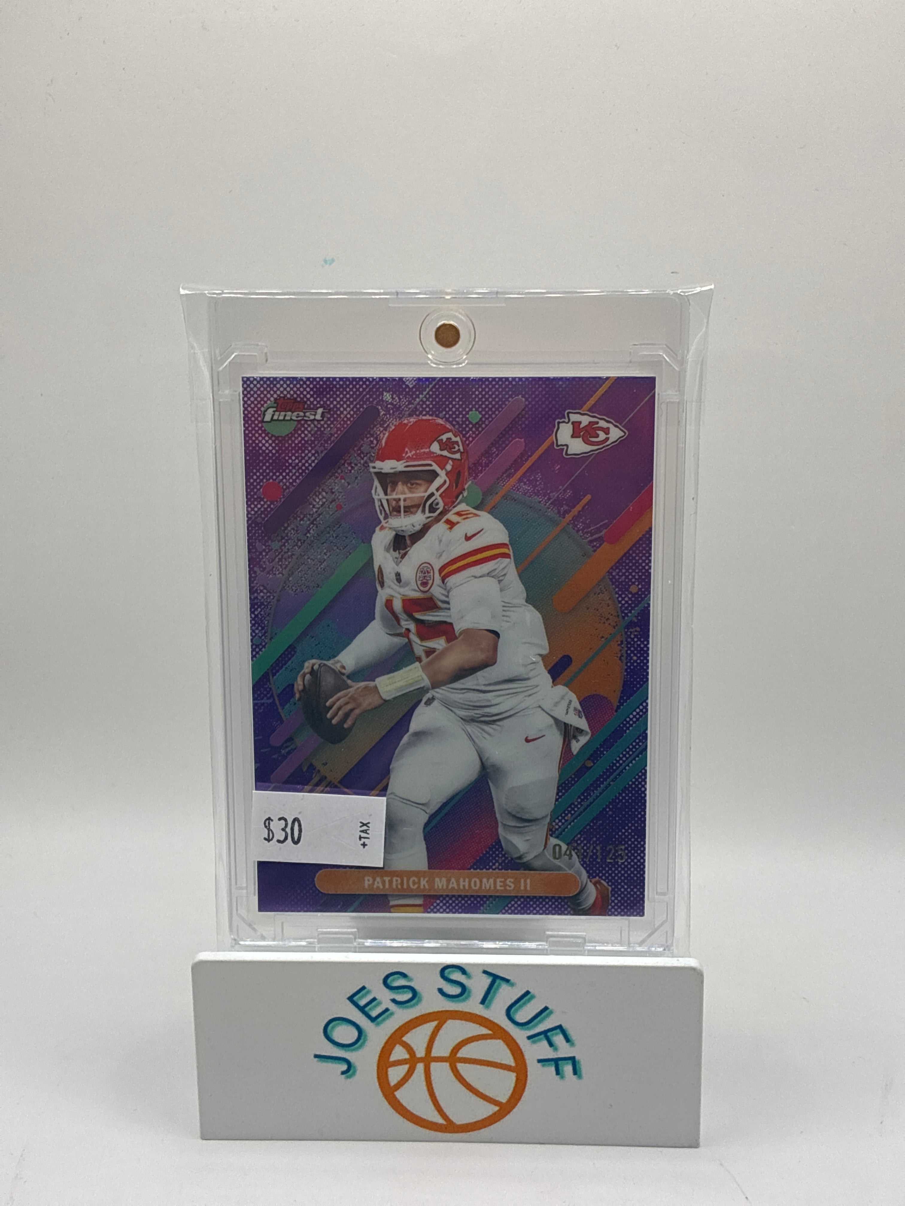 2025 Topps Finest Patrick Mahomes Purple Refractor 041/125