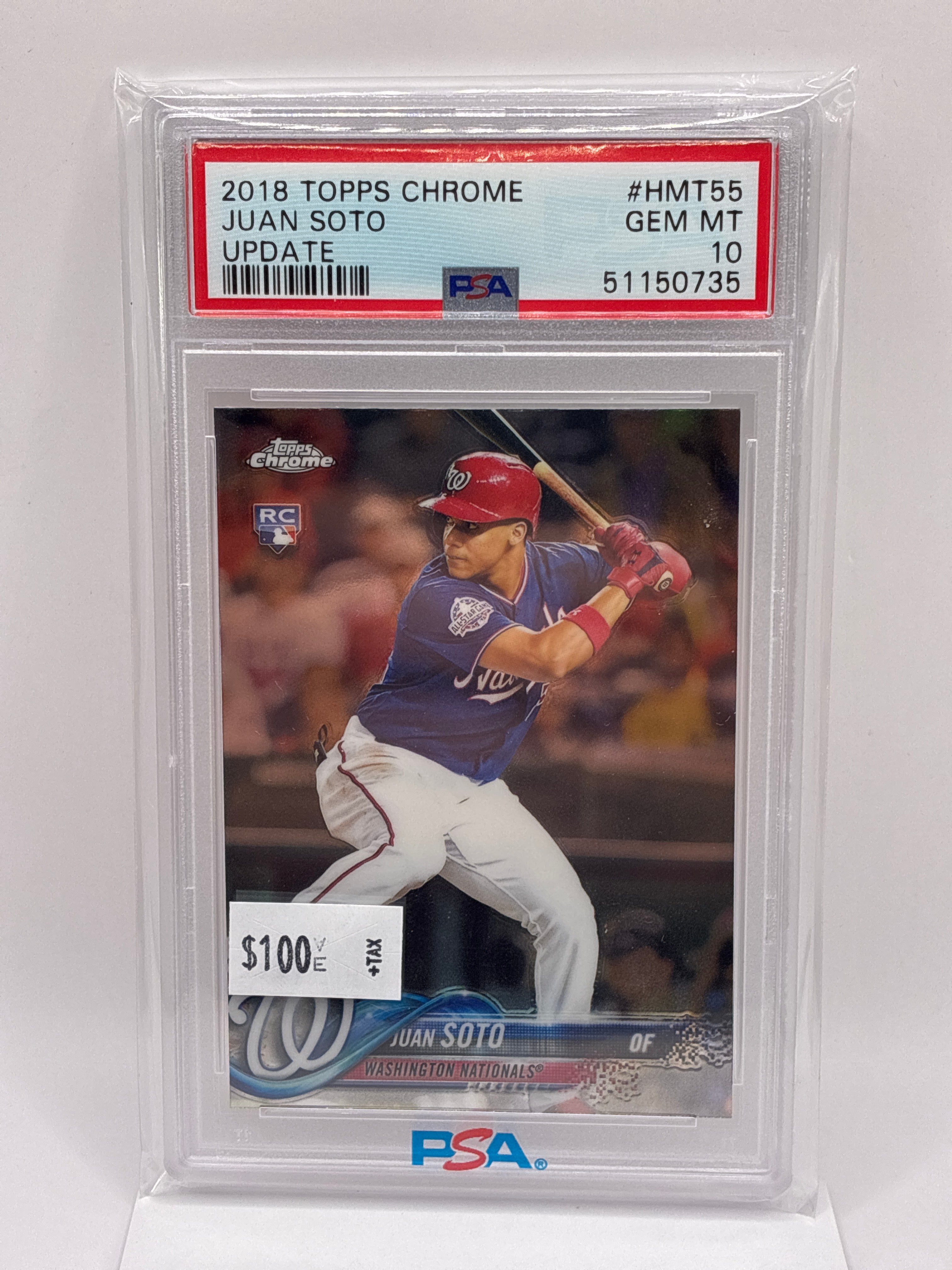 2018 Topps Chrome Juan Soto PSA 10
