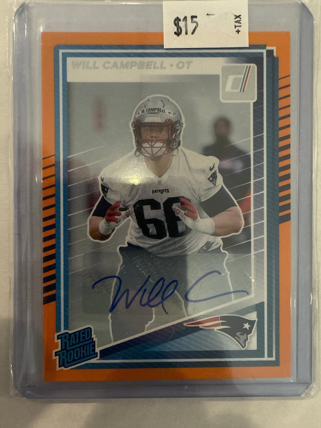 2025 Donruss Will Campbell Auto Orange