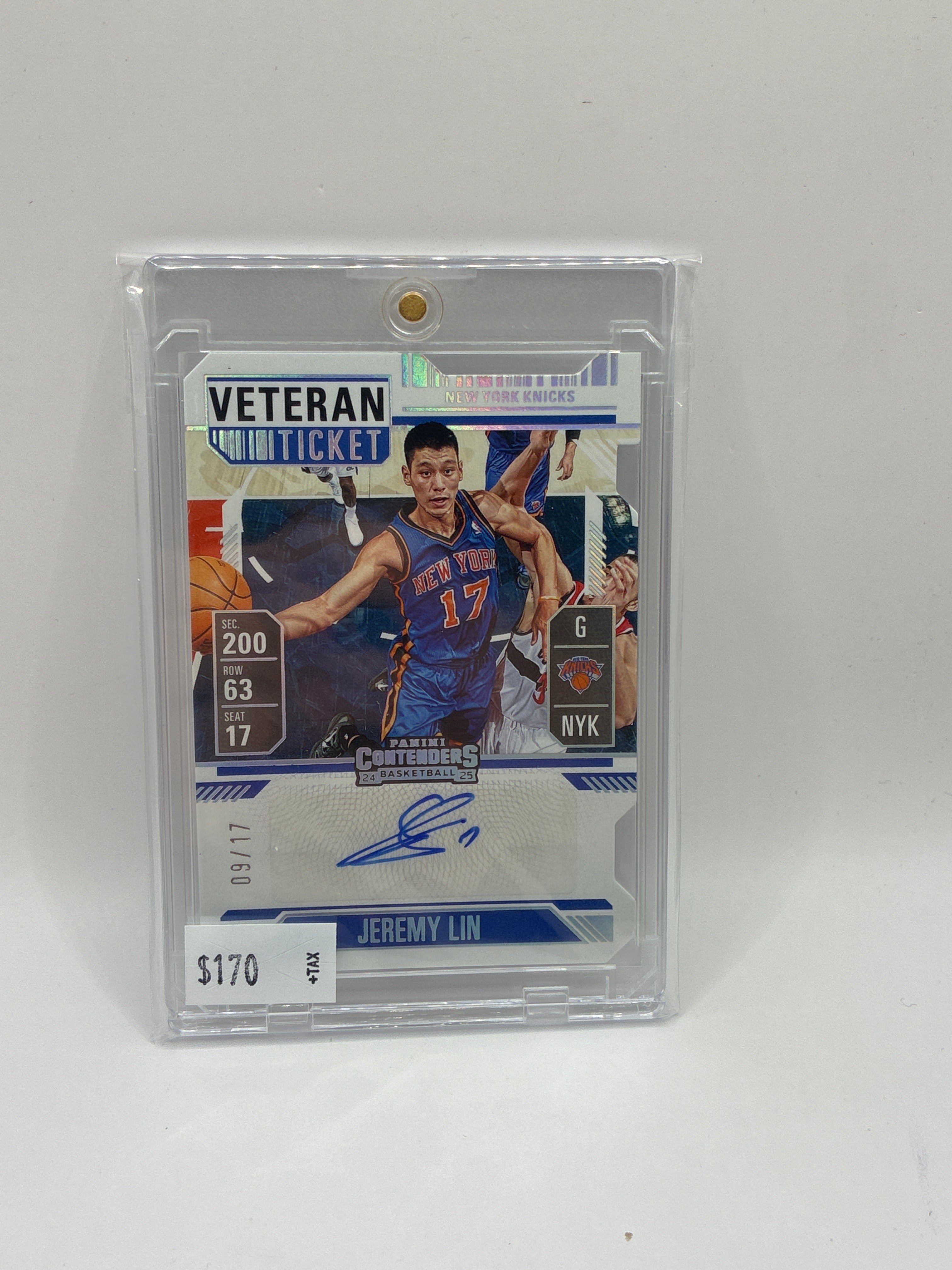 2025 Panini Contenders Jeremy Lin Veteran Ticket Autograph Die Cut 09/17