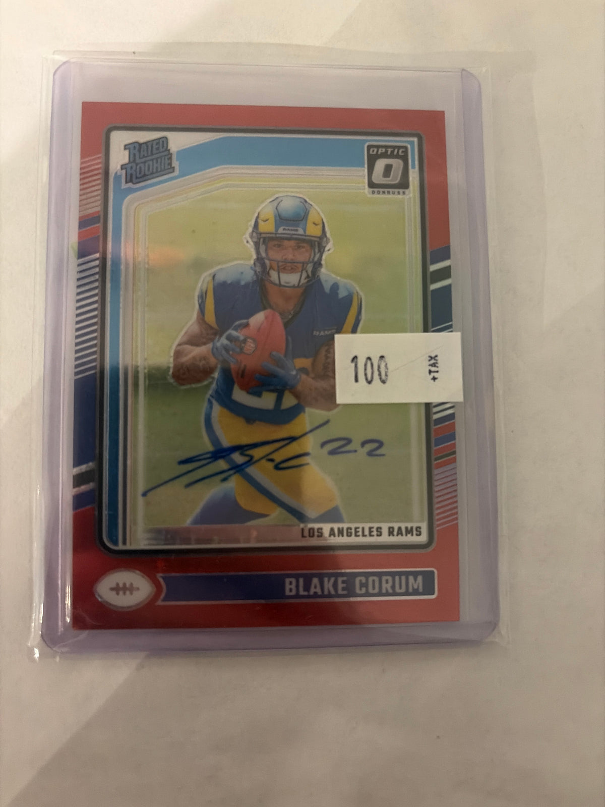 2024 Panini Donruss Optic Blake Corum Autograph Rated Rookie