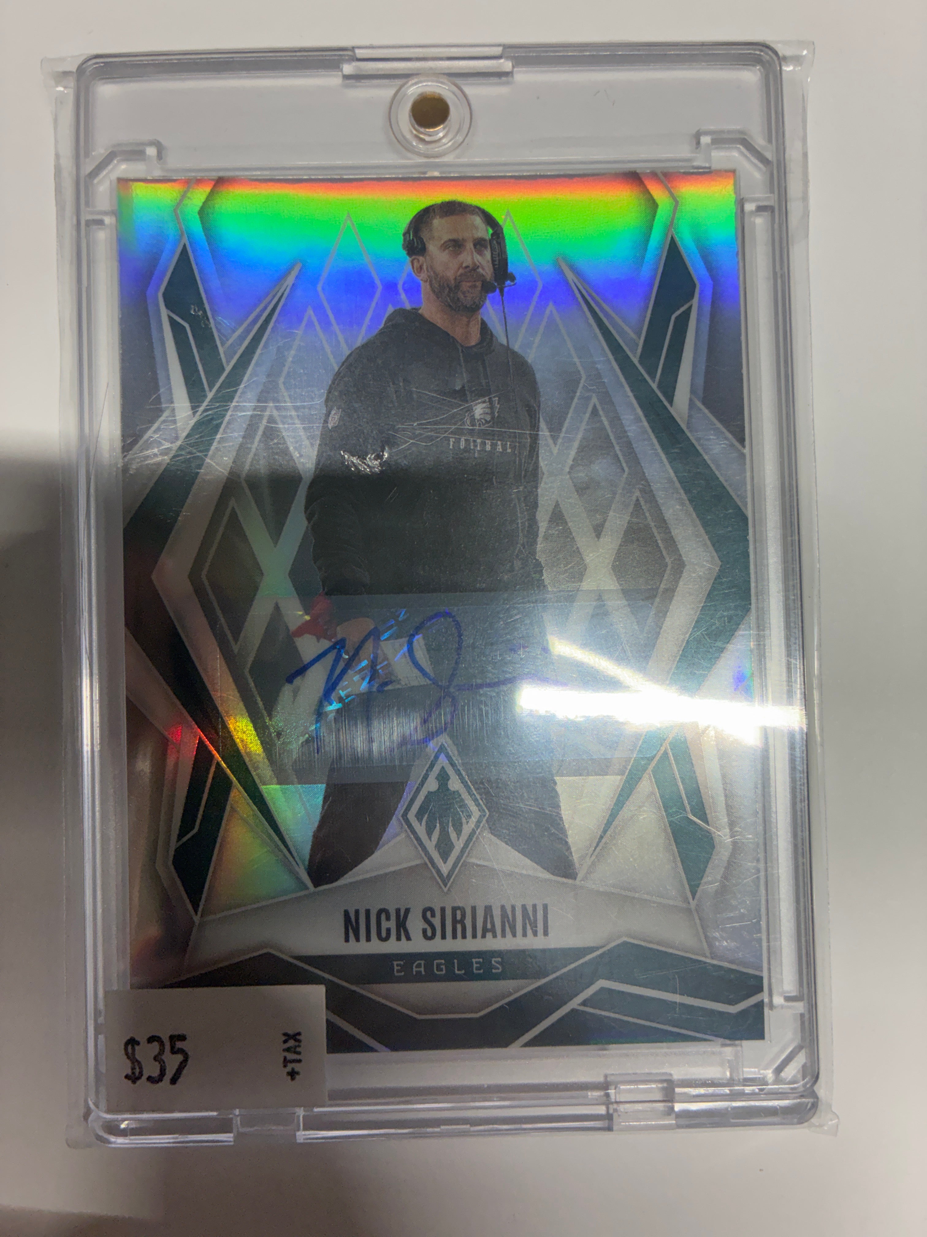 2025 Panini Phoenix Nick Sirianni #116 Silver Autographs 010/199