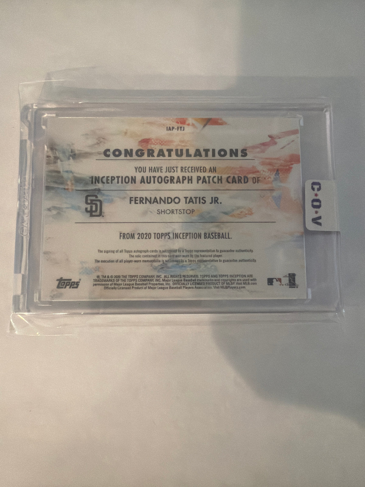 2020 Fernando Titus Junior auto patch 94/155 inception ￼￼