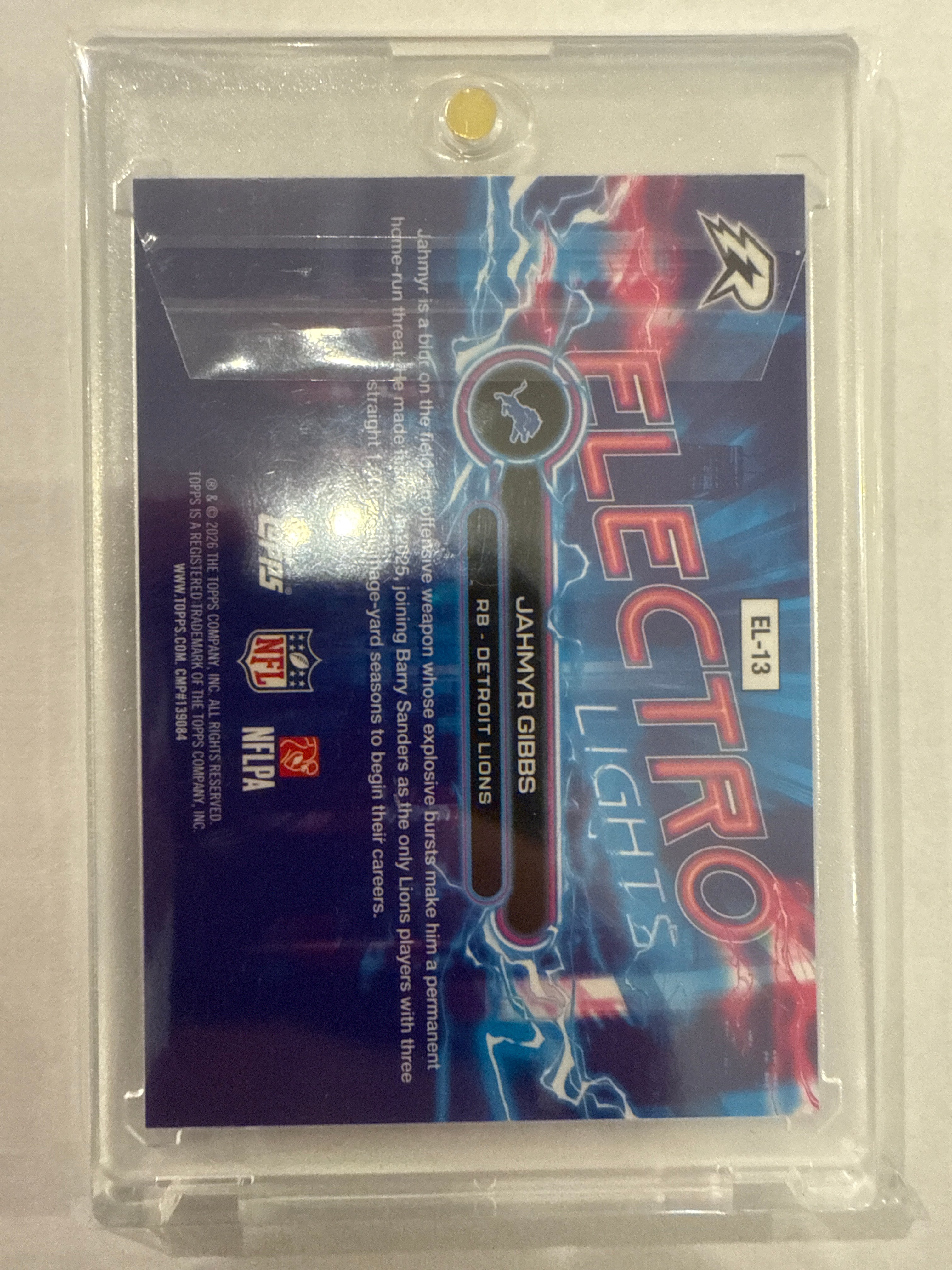 2025 Topps Jahmyr Gibbs Electric Lights