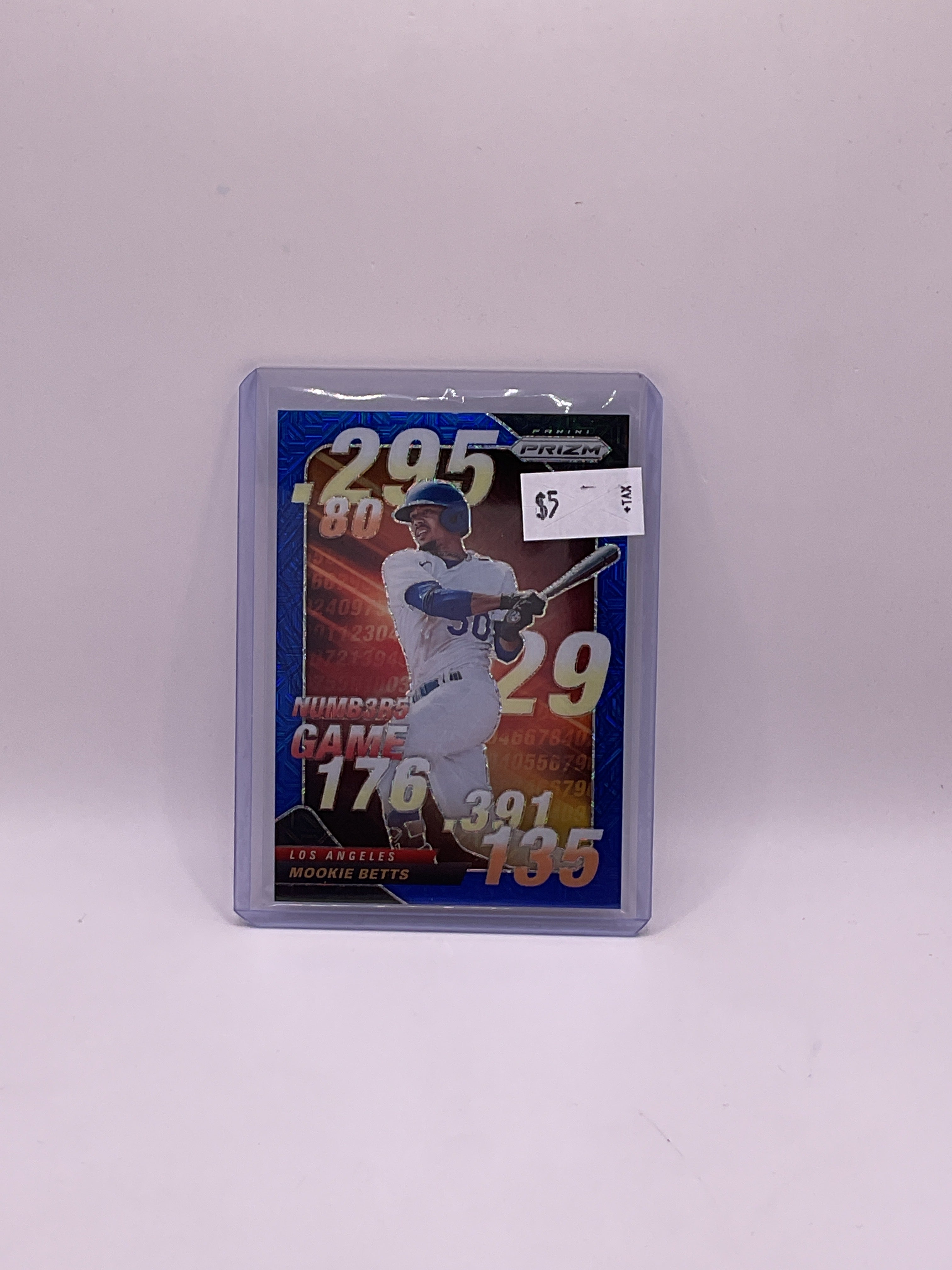 2020 Panini Prizm Numbers Game Mookie Betts Blue Mojo Prizm 030/175