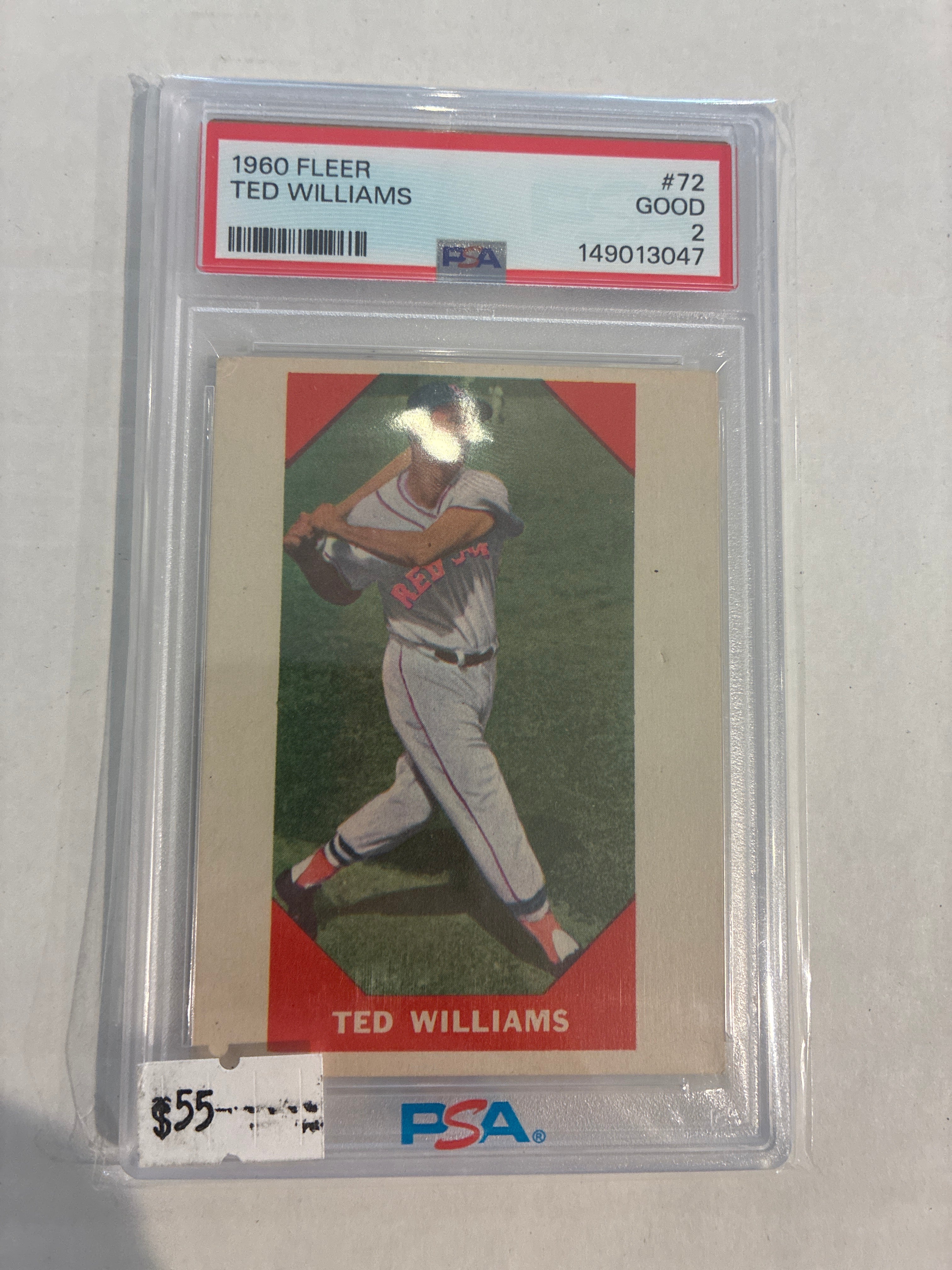 1960 Fleer Good Baseball Greats Boston Red Sox Ted Williams PSA 2