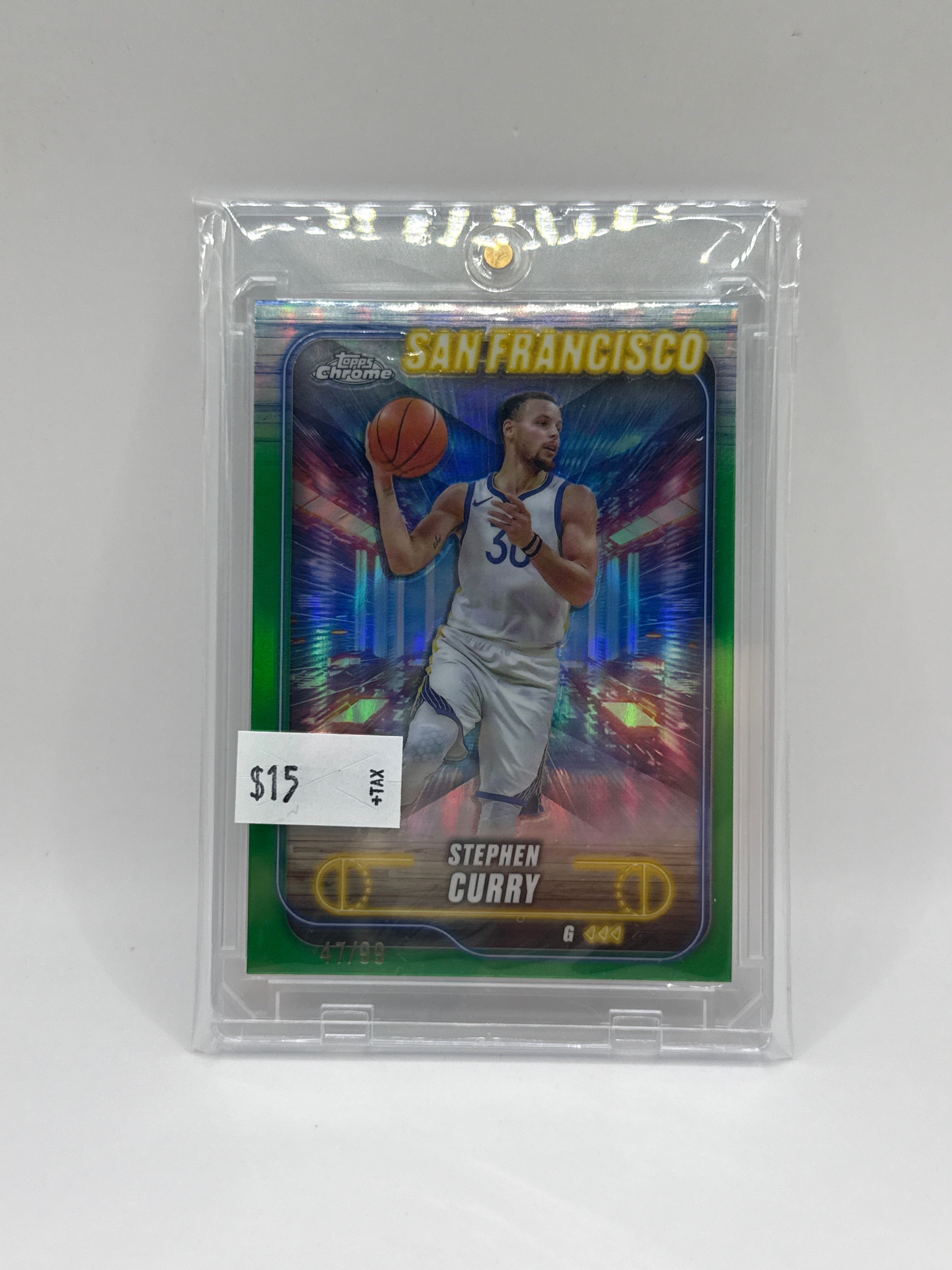 2025 Topps Chrome Stephen Curry Green Refractor 47/99