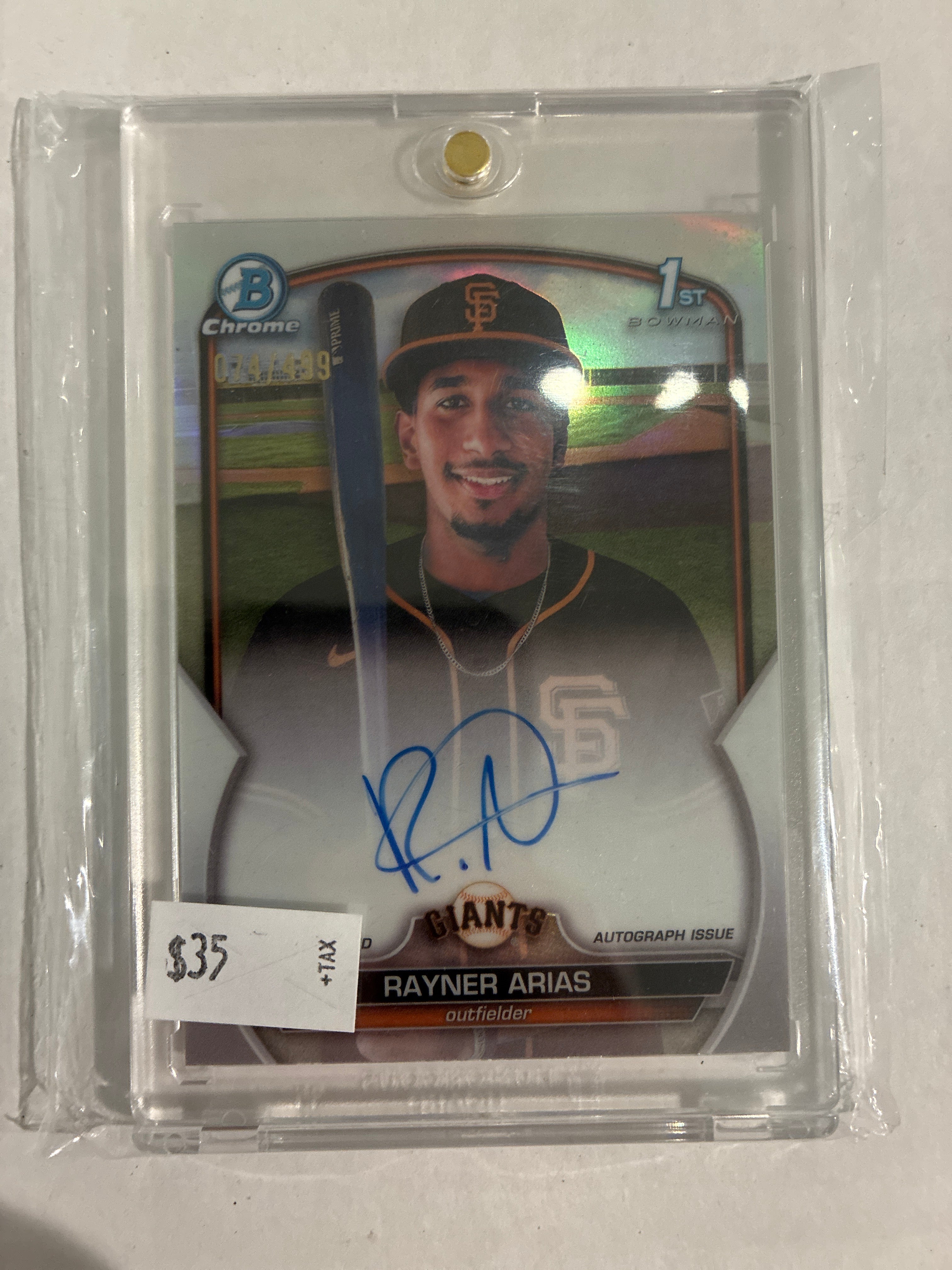 2023 Topps Baseball Rayner Arias Auto /499 #CPA-RA