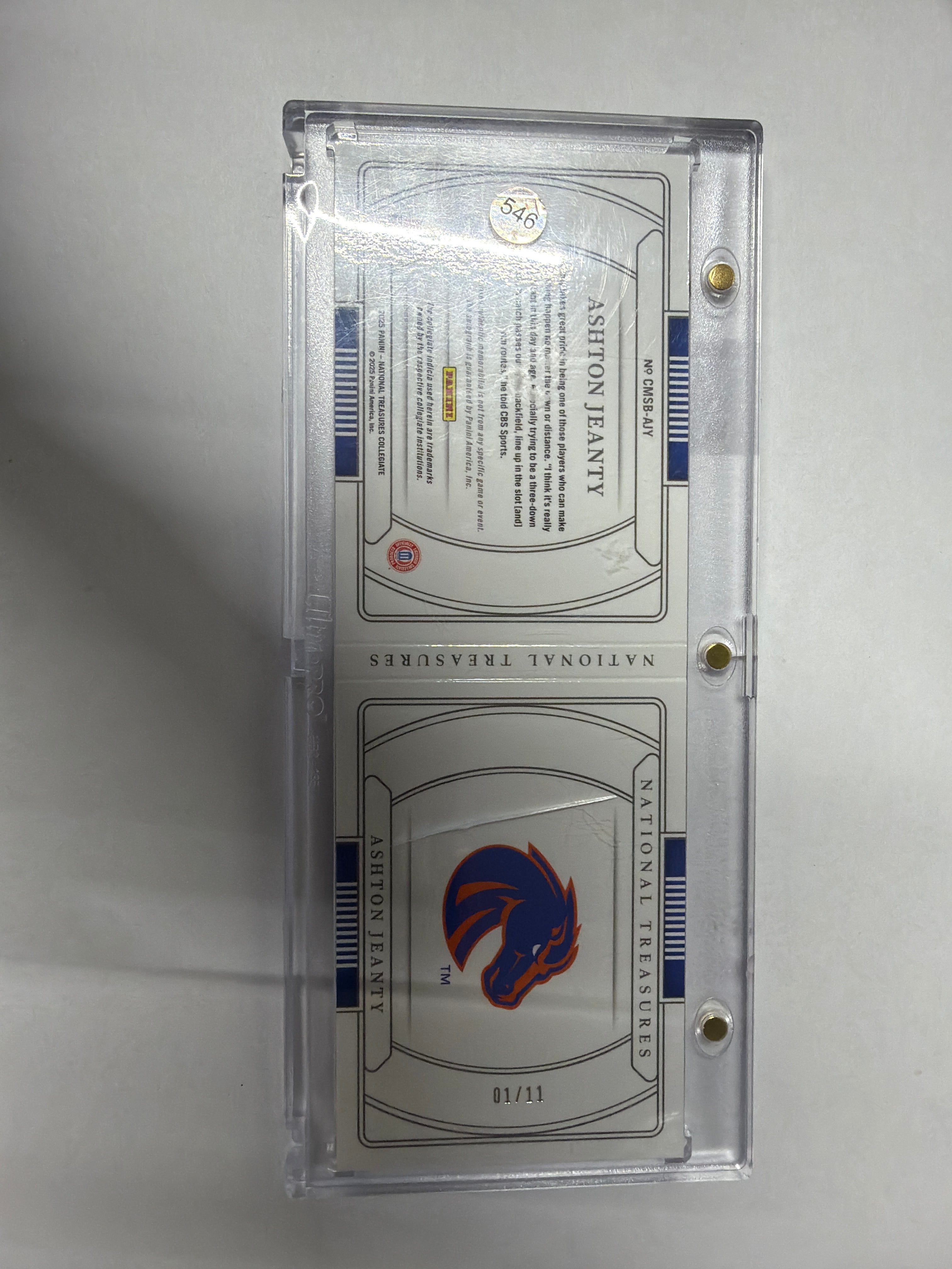 2025 national treasures Ashton Jeanty patch auto 1/11