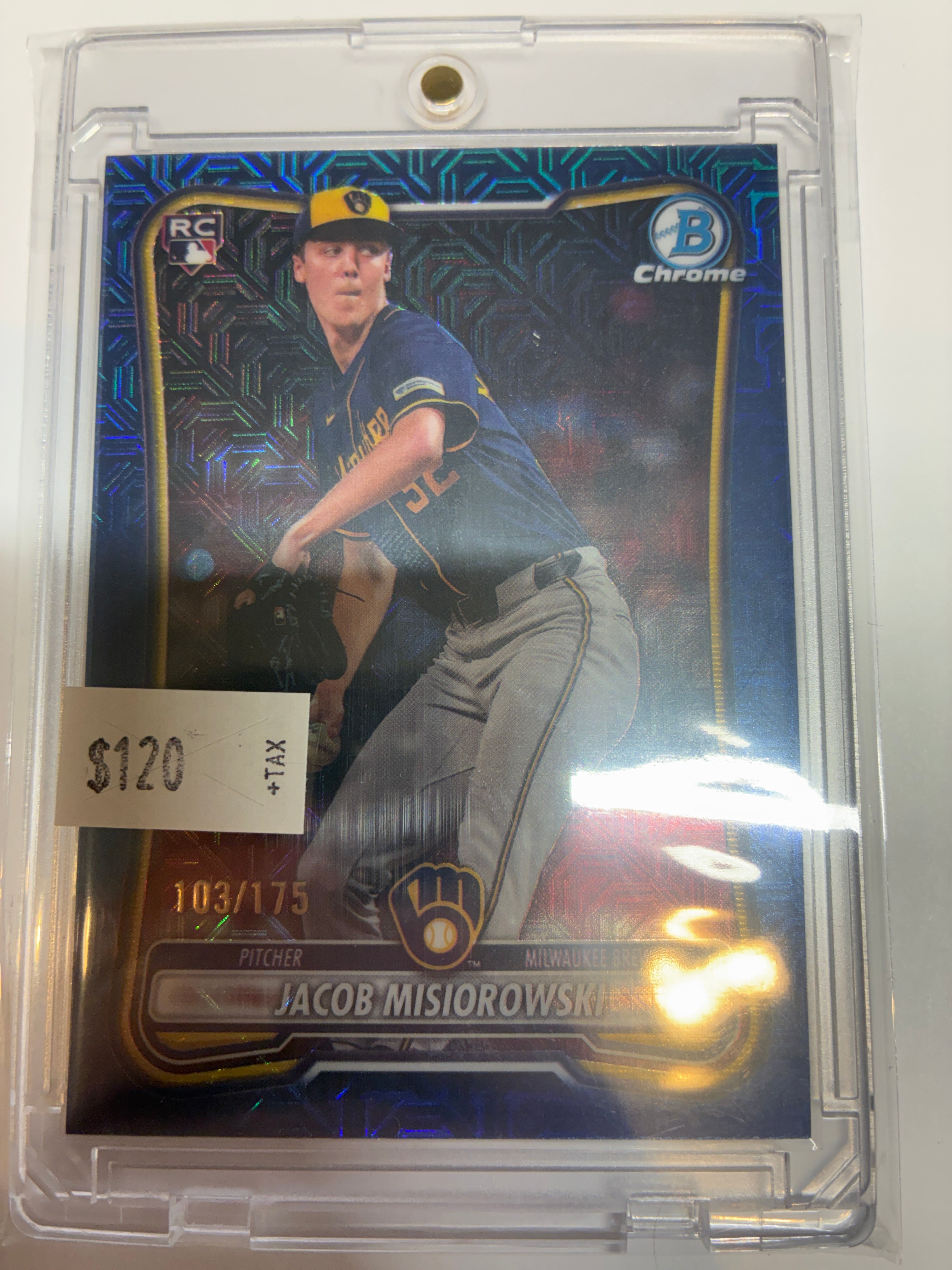 2026 Bowman Jacob Misiorowski #35 Chrome Navy Mojo Refractor 103/175