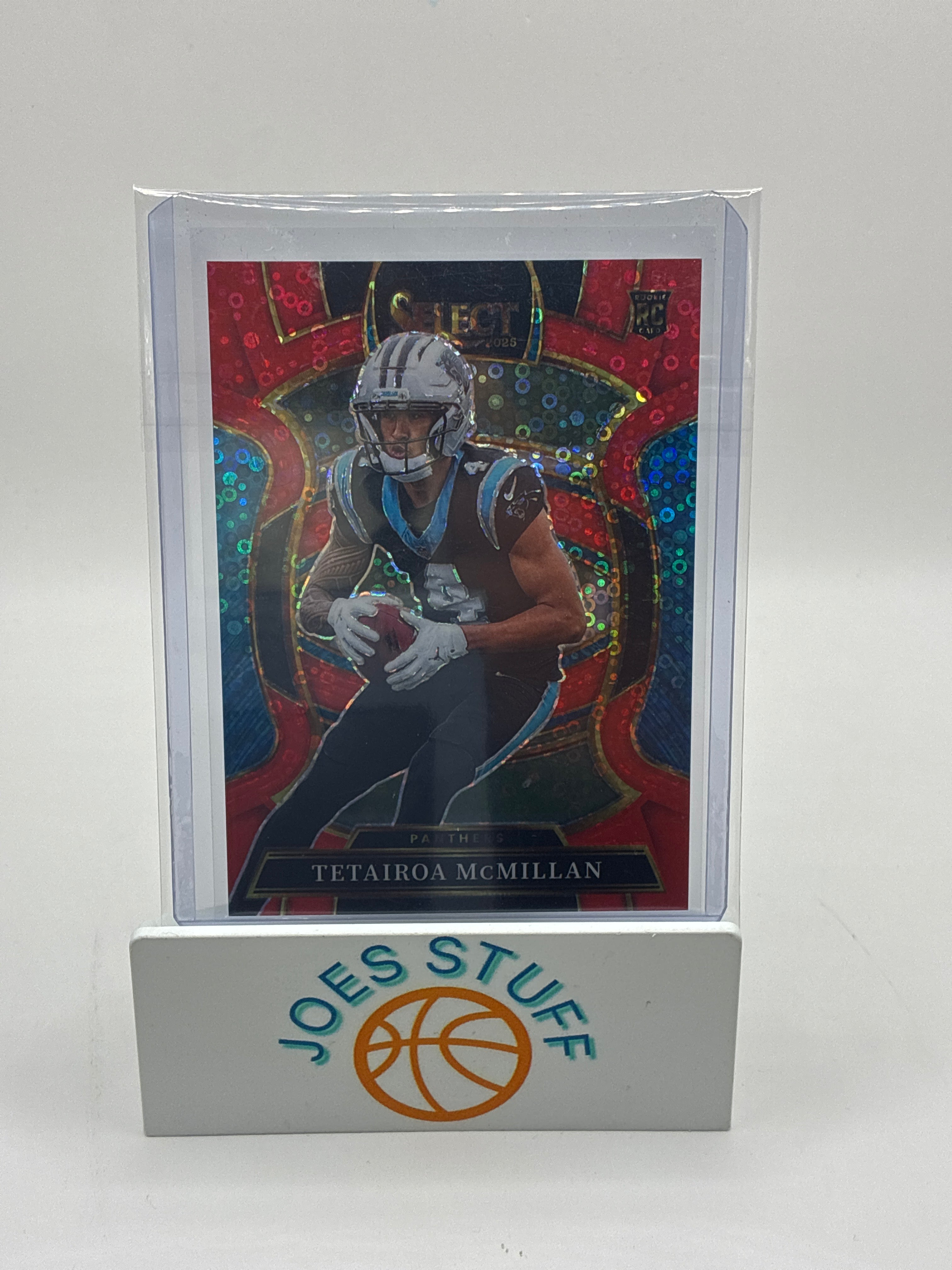 2025 Panini Select Concourse Tetairoa McMillan Red Disco Prizm  18/49