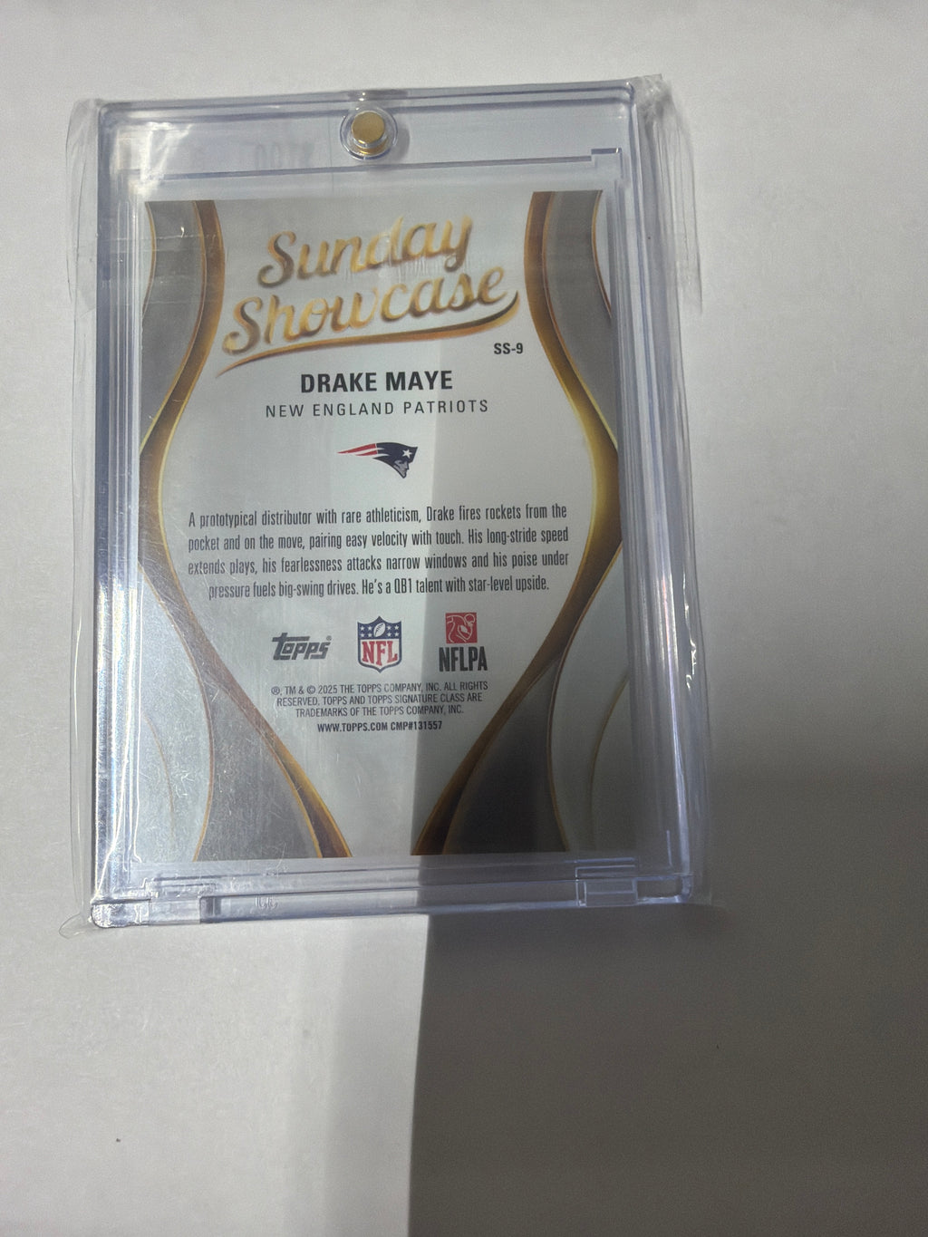 2025 Topps Sunday showcase drake maye 43/50