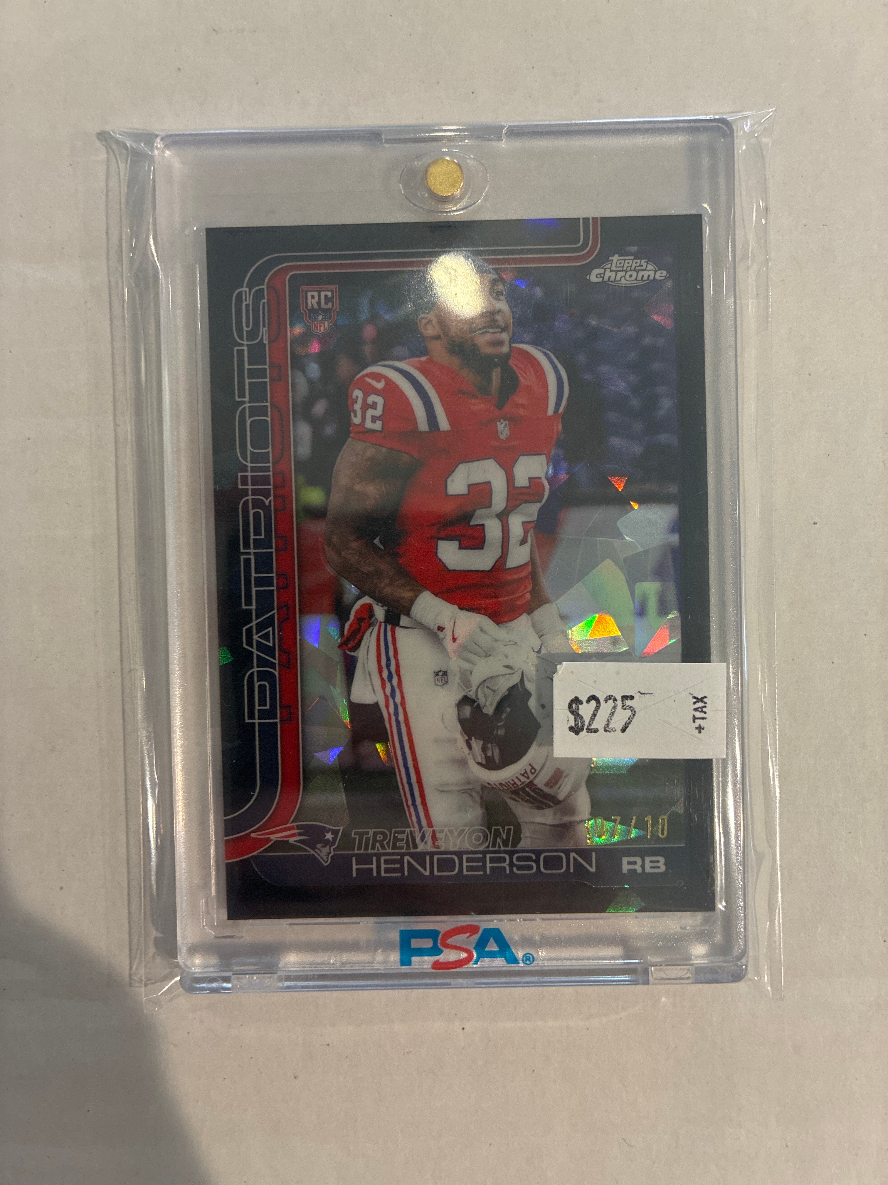 2025 Topps Chrome TreVeyon Henderson Sapphire Black 07/10
