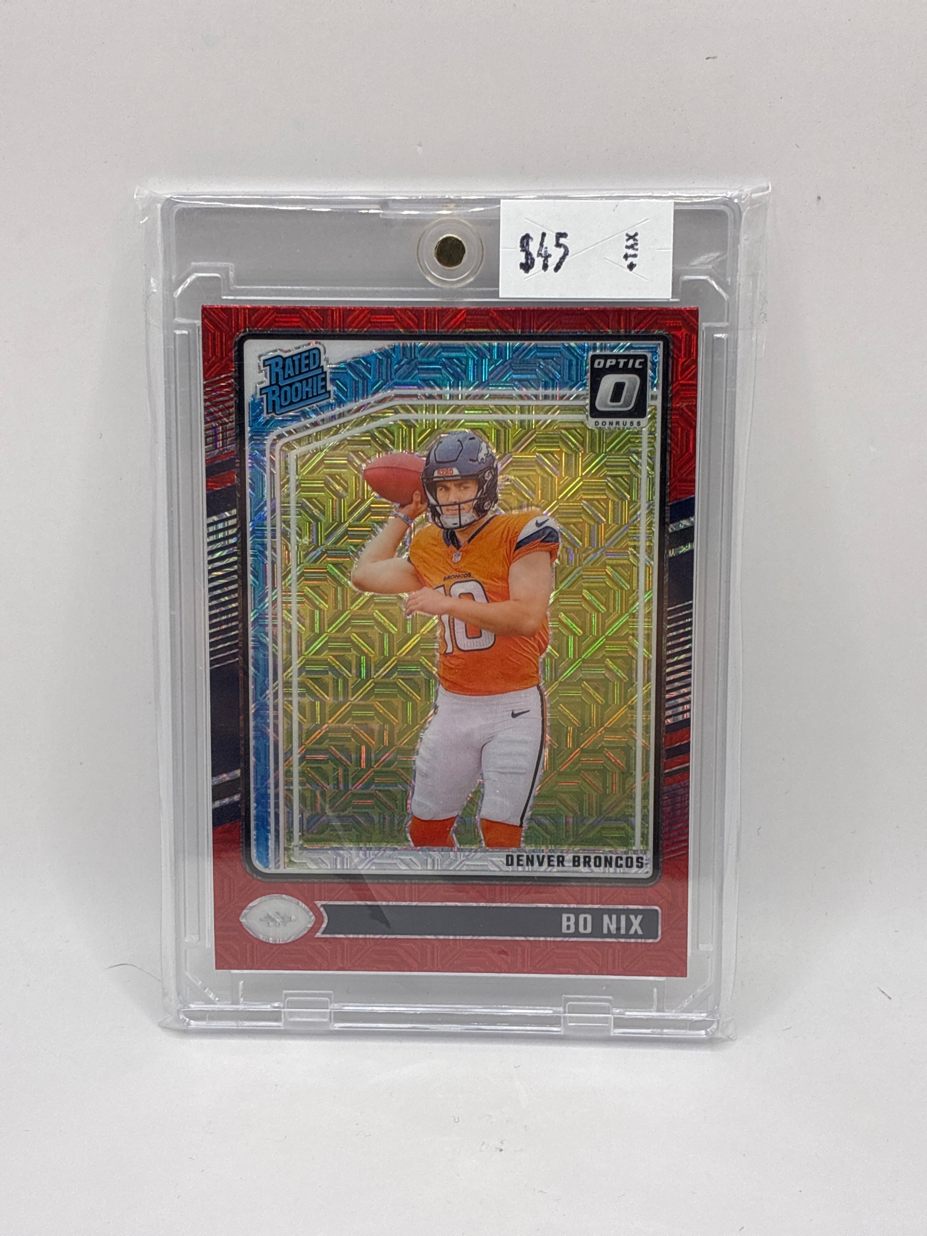 2024 Panini Donruss Optic Rated Rookie Bo Nix #209 Red Mojo Prizm