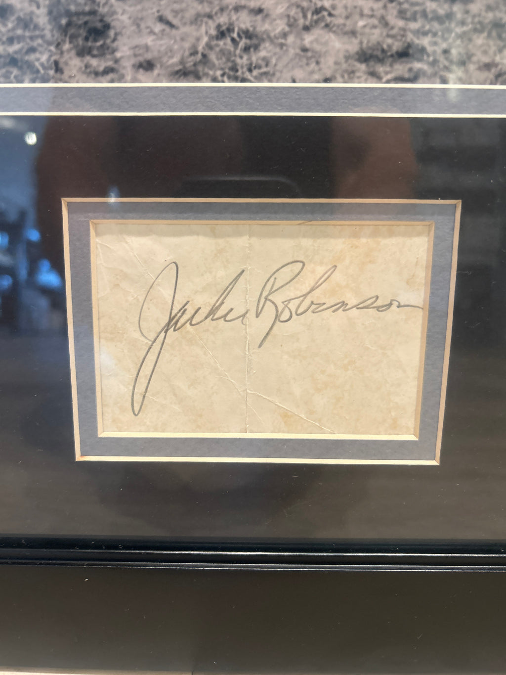 Jackie Robinson Framed Autograph JSA Certified