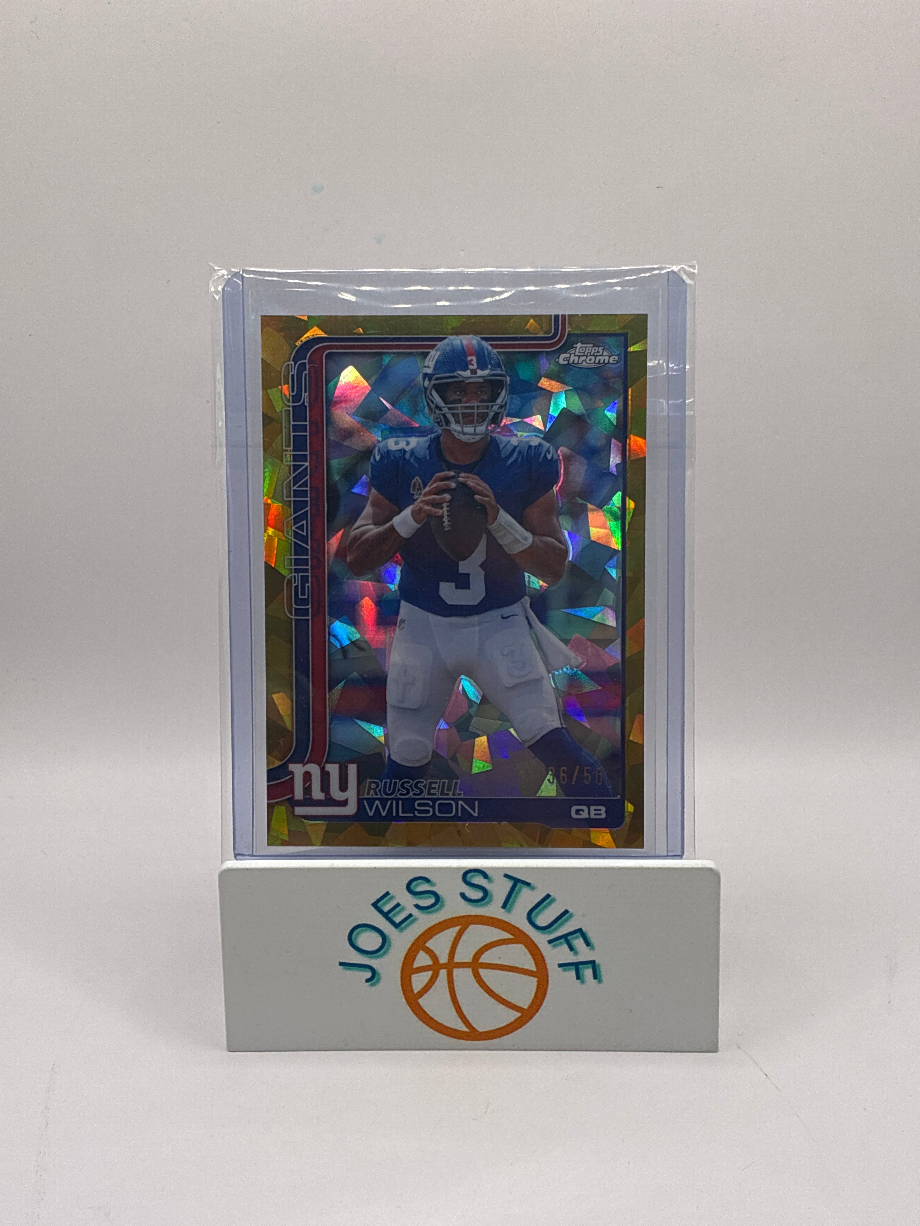 2025 Topps Chrome Russell Wilson Gold Refractor 36/50