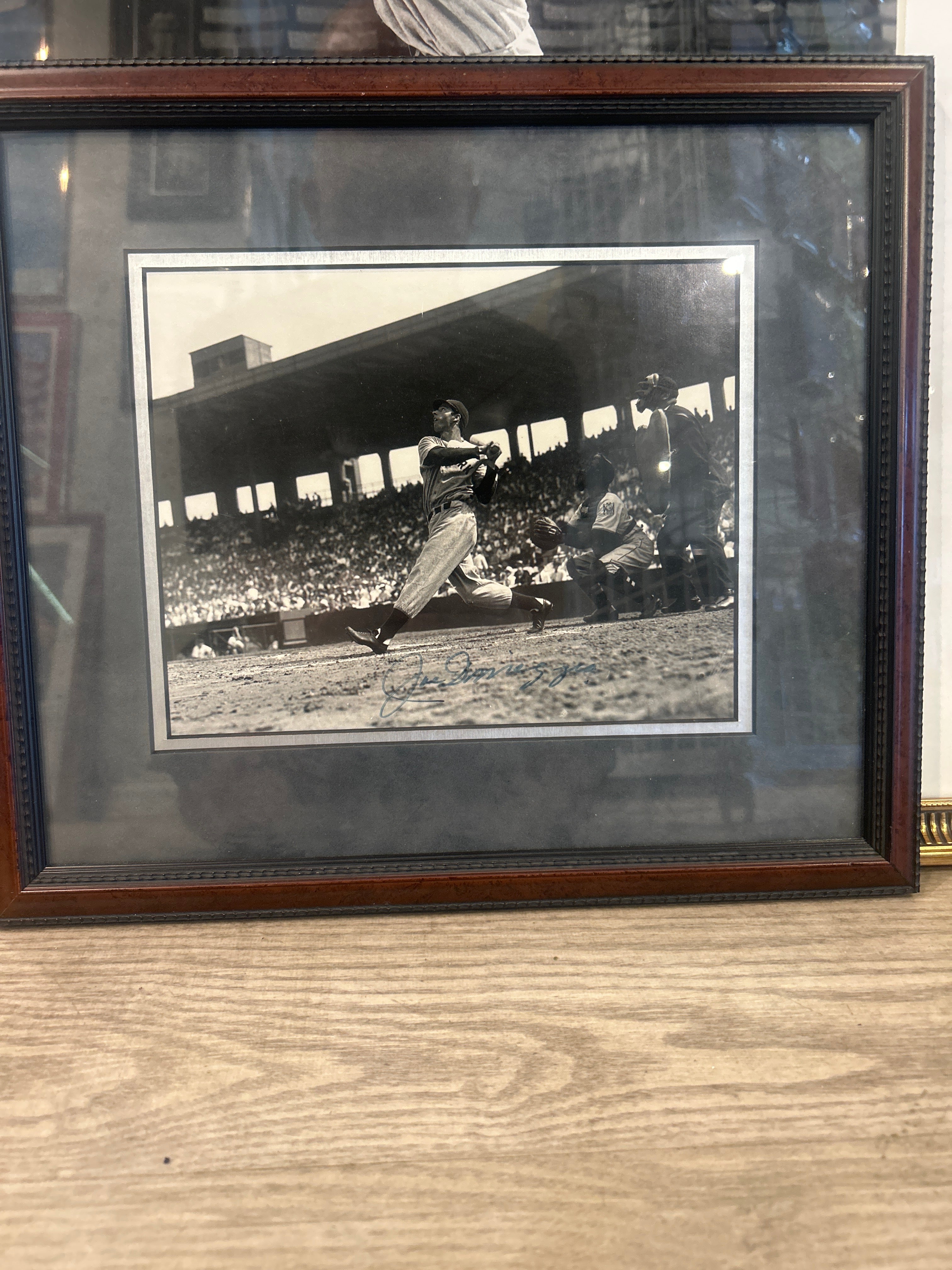 Joe DiMaggio Autographed Framed Photo JSA Certified