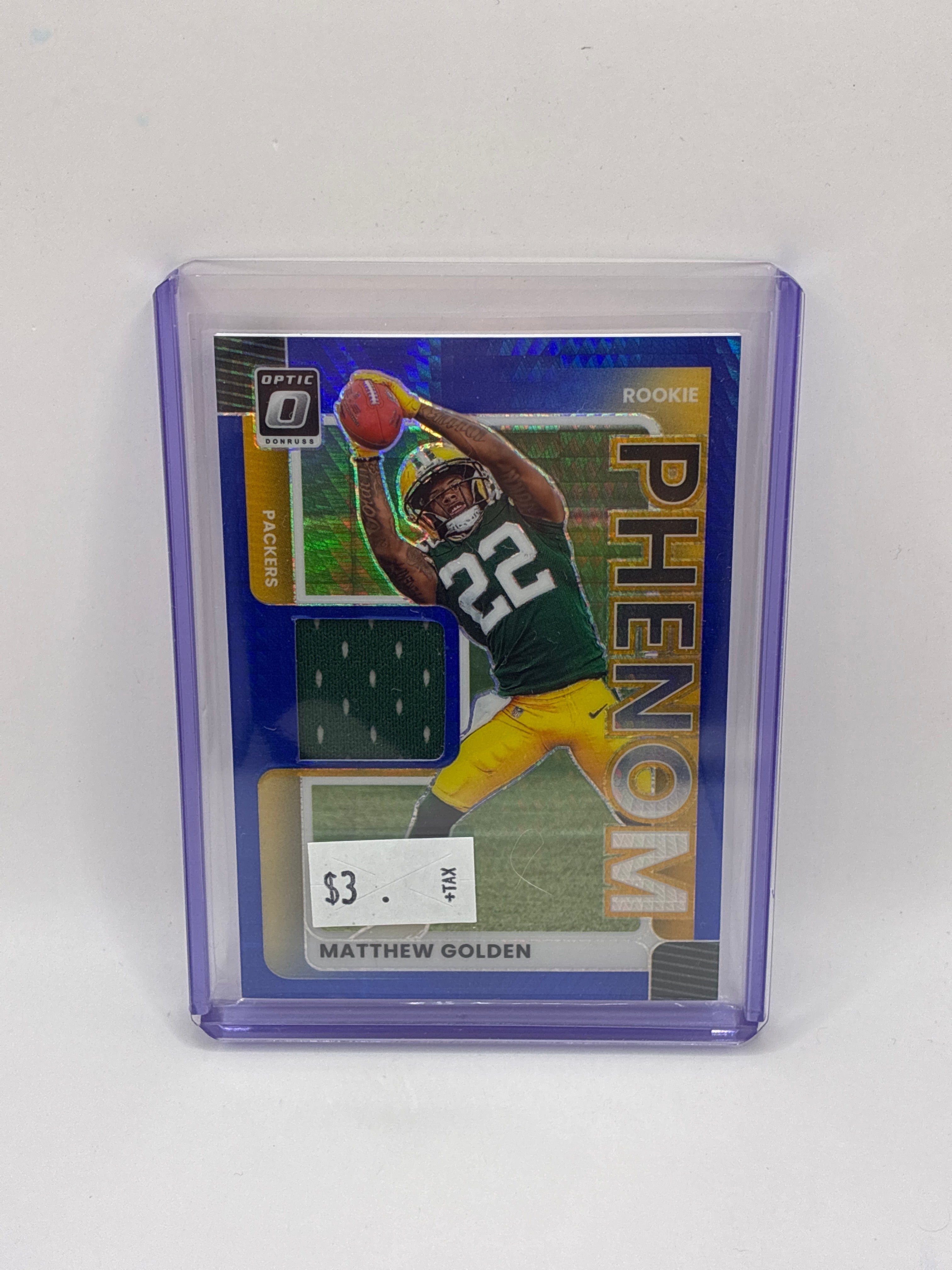 2025 Panini Donruss Optic Rookie Phenoms Matthew Golden Blue Hyper Prizm