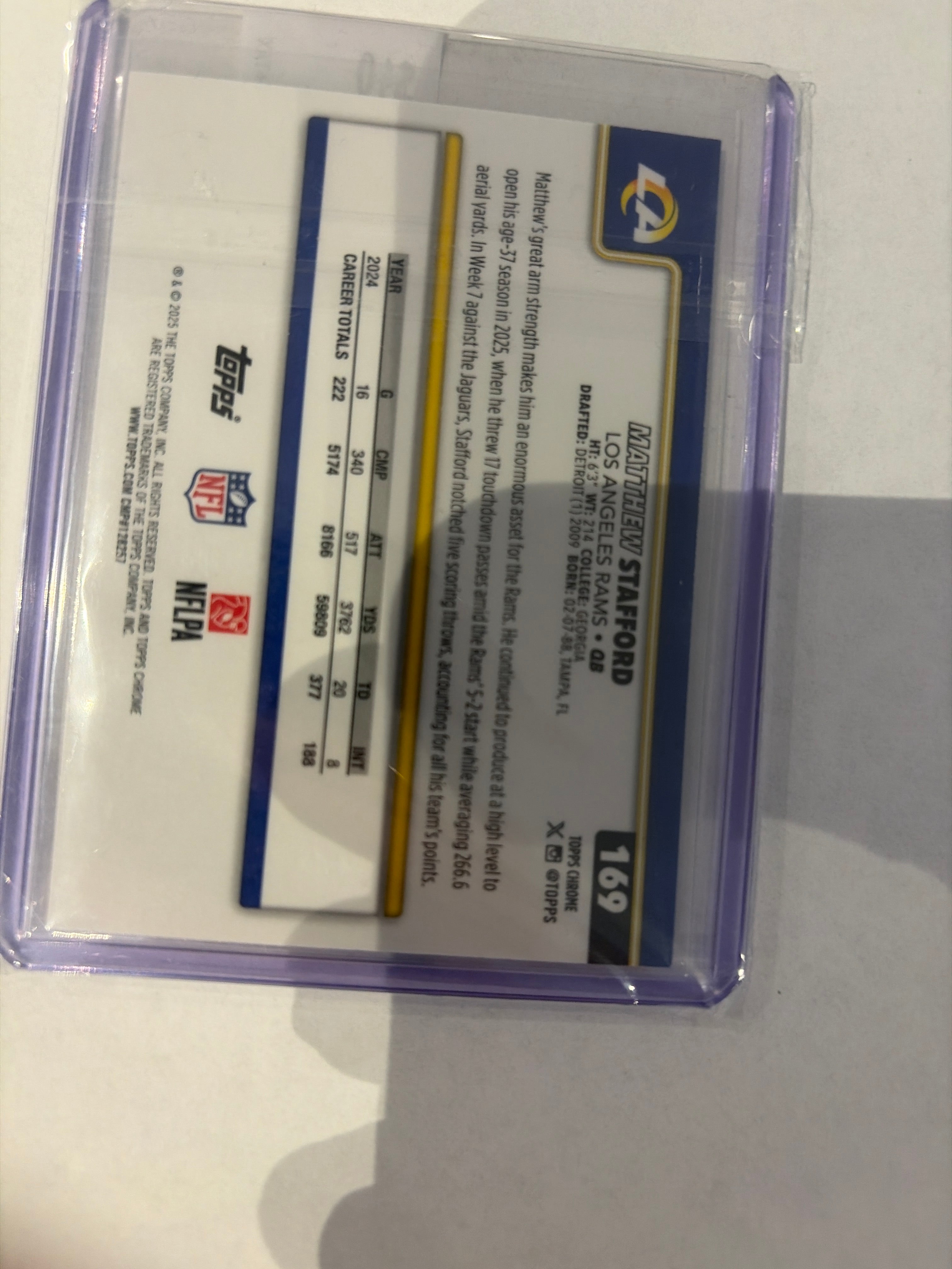 2025 Topps Chrome Matthew Stafford