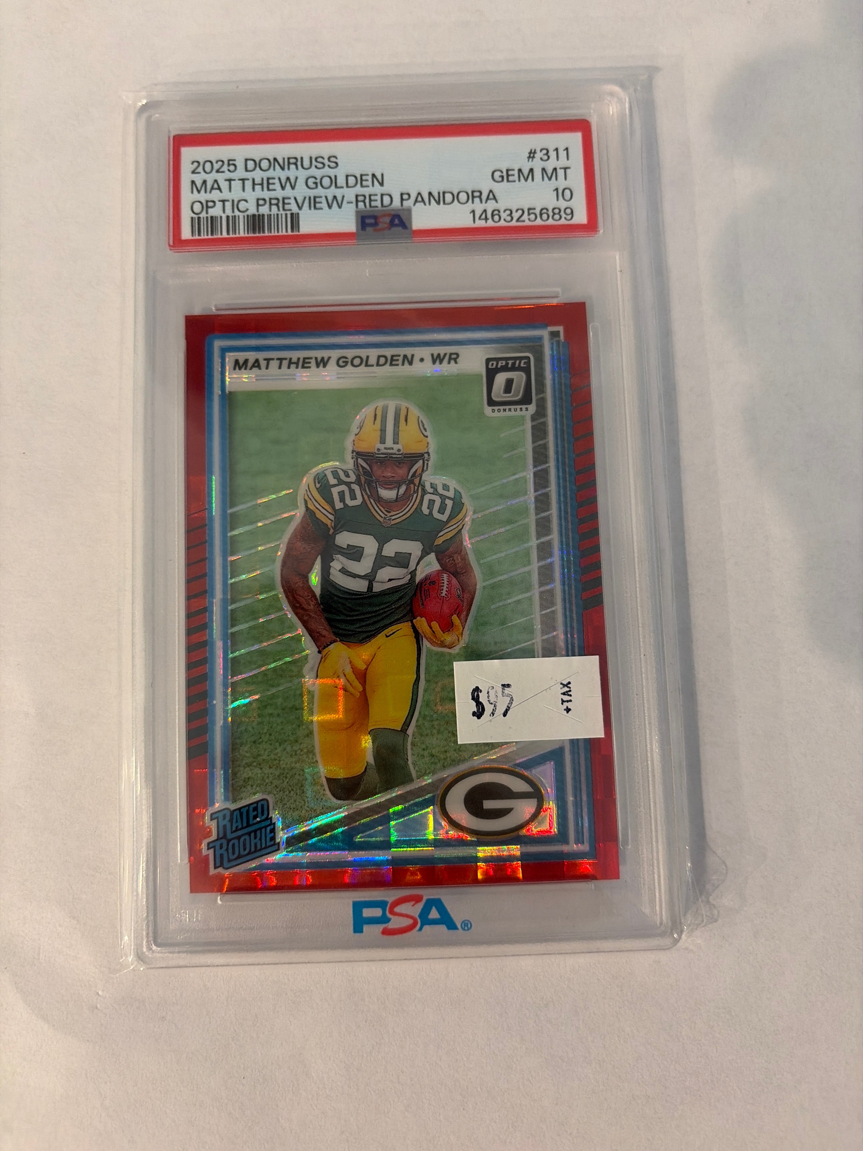 2025 Donruss Matthew Golden Optic Preview Red Pandora PSA10