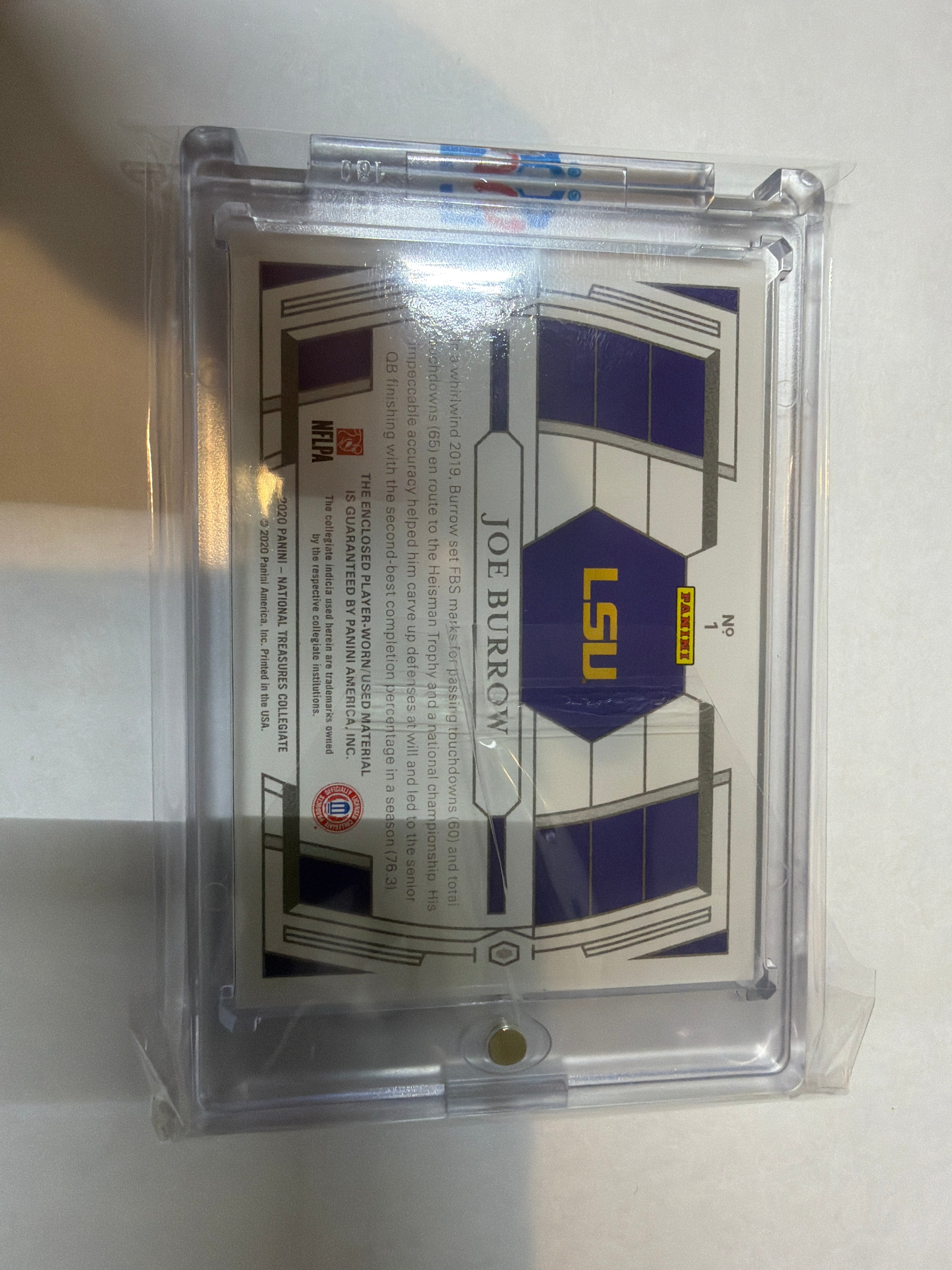 2020 national treasures Joe Burrow tigers patch 41/99