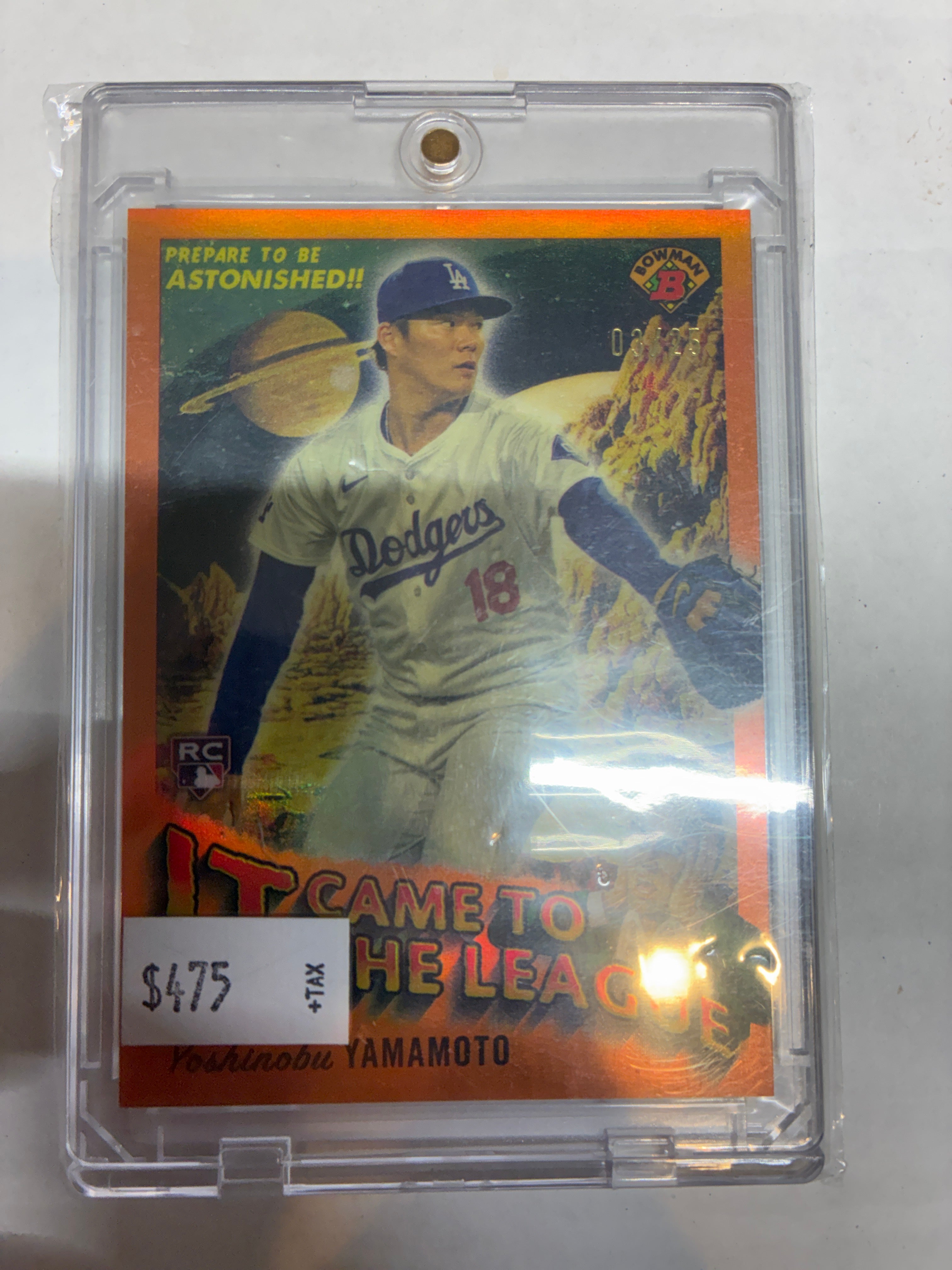2024 Bowman Yoshinobu Yamamoto It Came To The League Orange 03/25