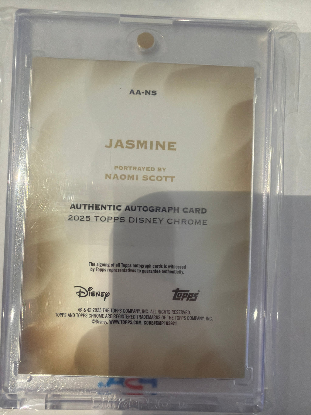 2025 Topps Disney Jasmine auto 75/99