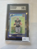 2024 Donruss optic Brock bowers blue scope Prizm SGC 10