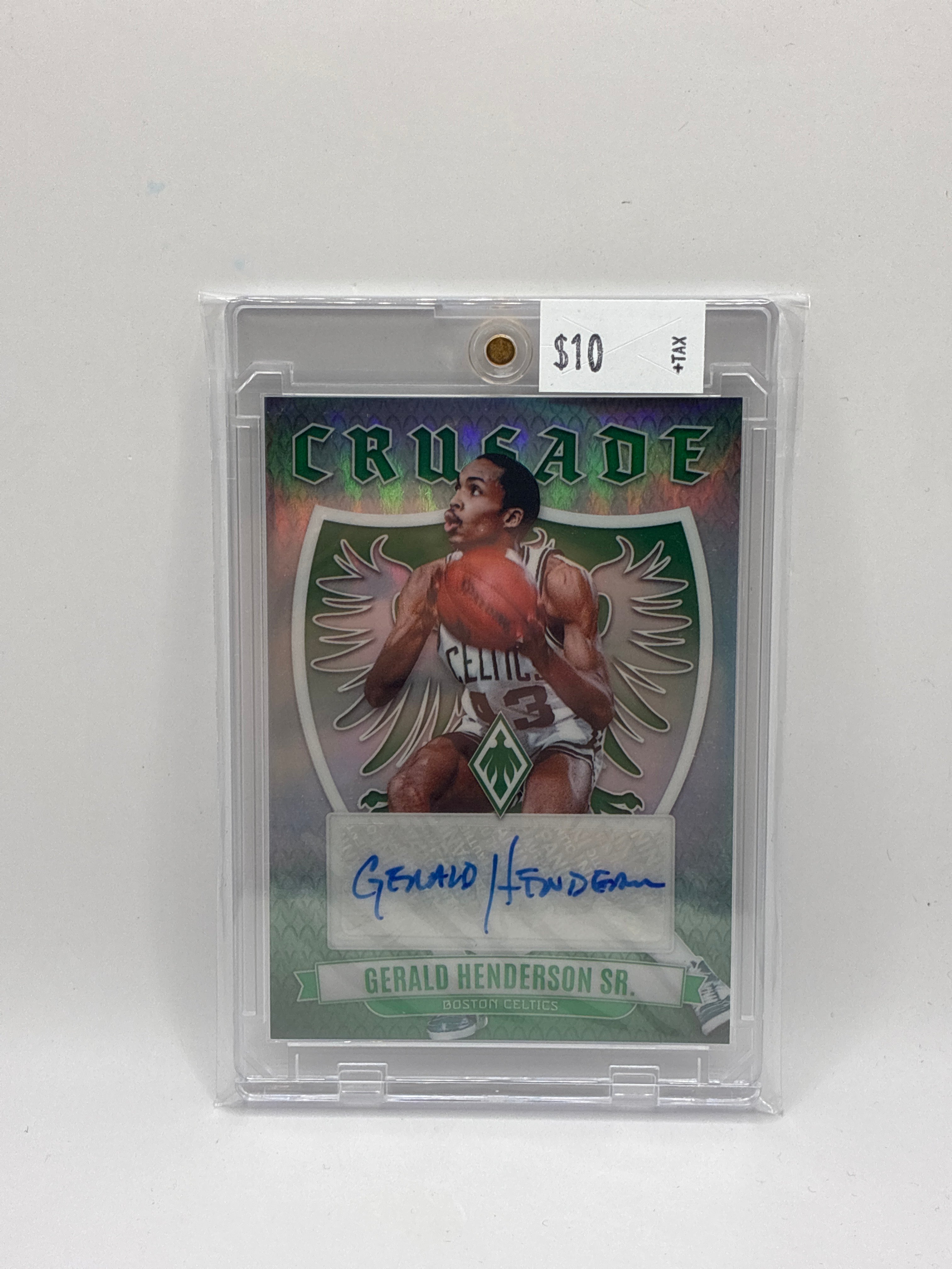 2023-24 Panini Phoenix Crusade Signatures Gerald Henderson #CS-GHS Green