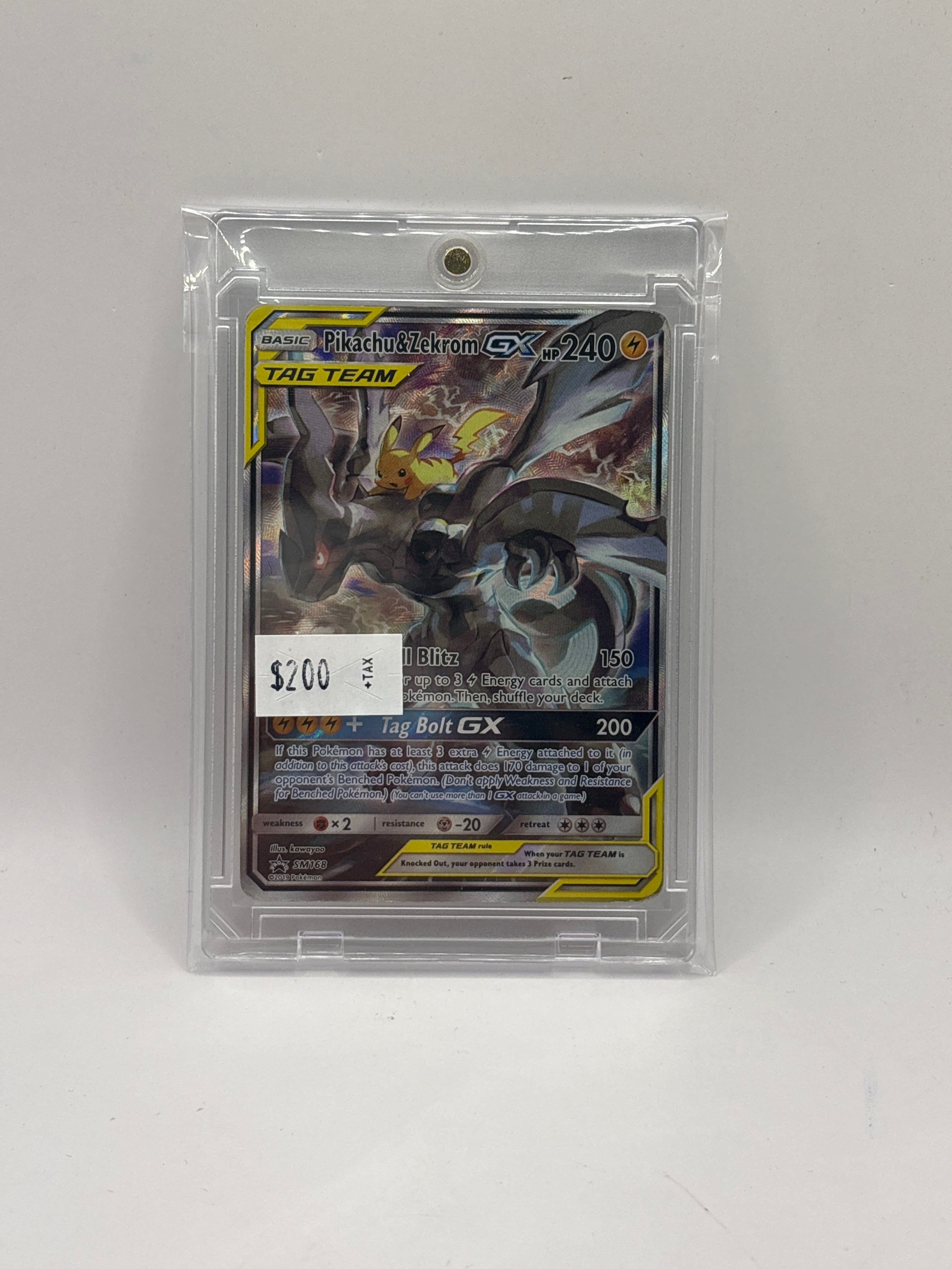 Pikachu & Zekrom GX SM168 Sm Holo