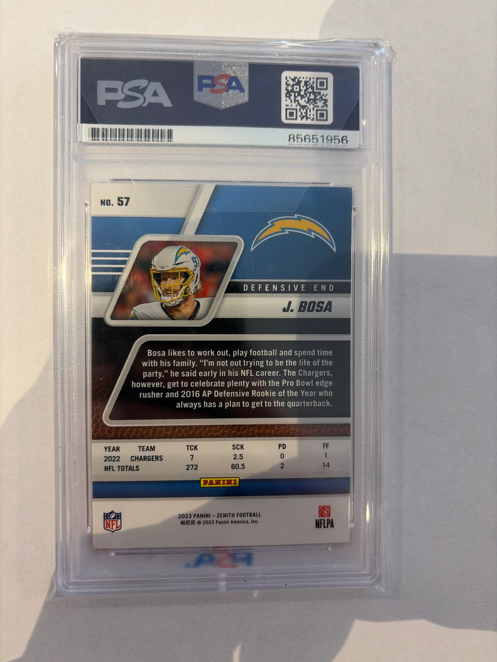 2023 Joey bosa PSA/DNA certified 10